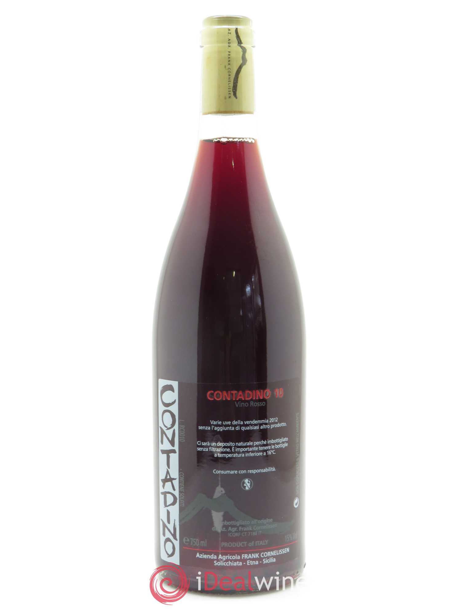 Terre Siciliane IGT Contadino 10 Frank Cornelissen 2012 - Lot de 1 bouteille - 0