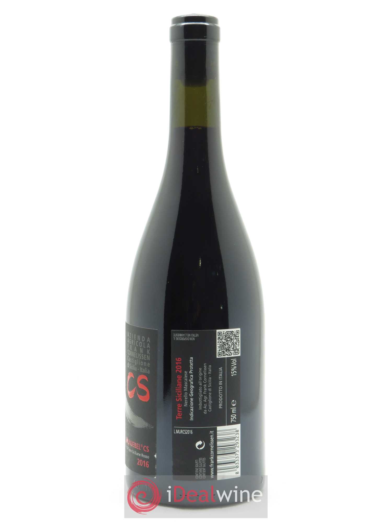 Terre Siciliane IGT Munjebel CS Frank Cornelissen 2016 - Lot de 1 bouteille - 1