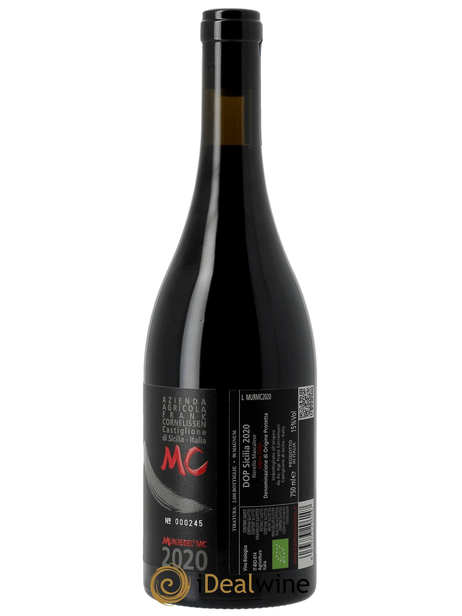 Terre Siciliane IGT Munjebel MC Frank Cornelissen 2020 - Lot of 1 bottle - 1