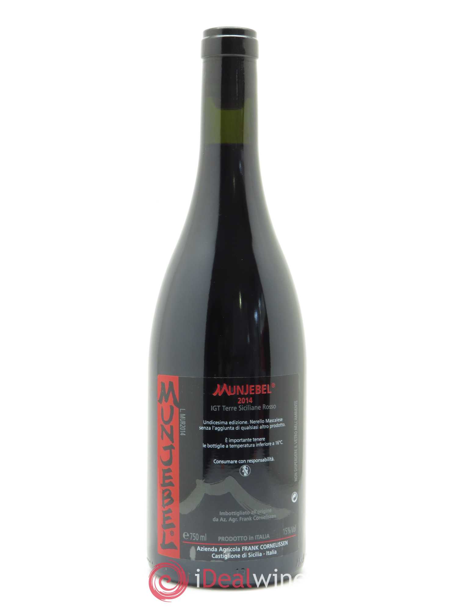 Etna Rosso Munjebel Frank Cornelissen 2014 - Lot de 1 bouteille - 0