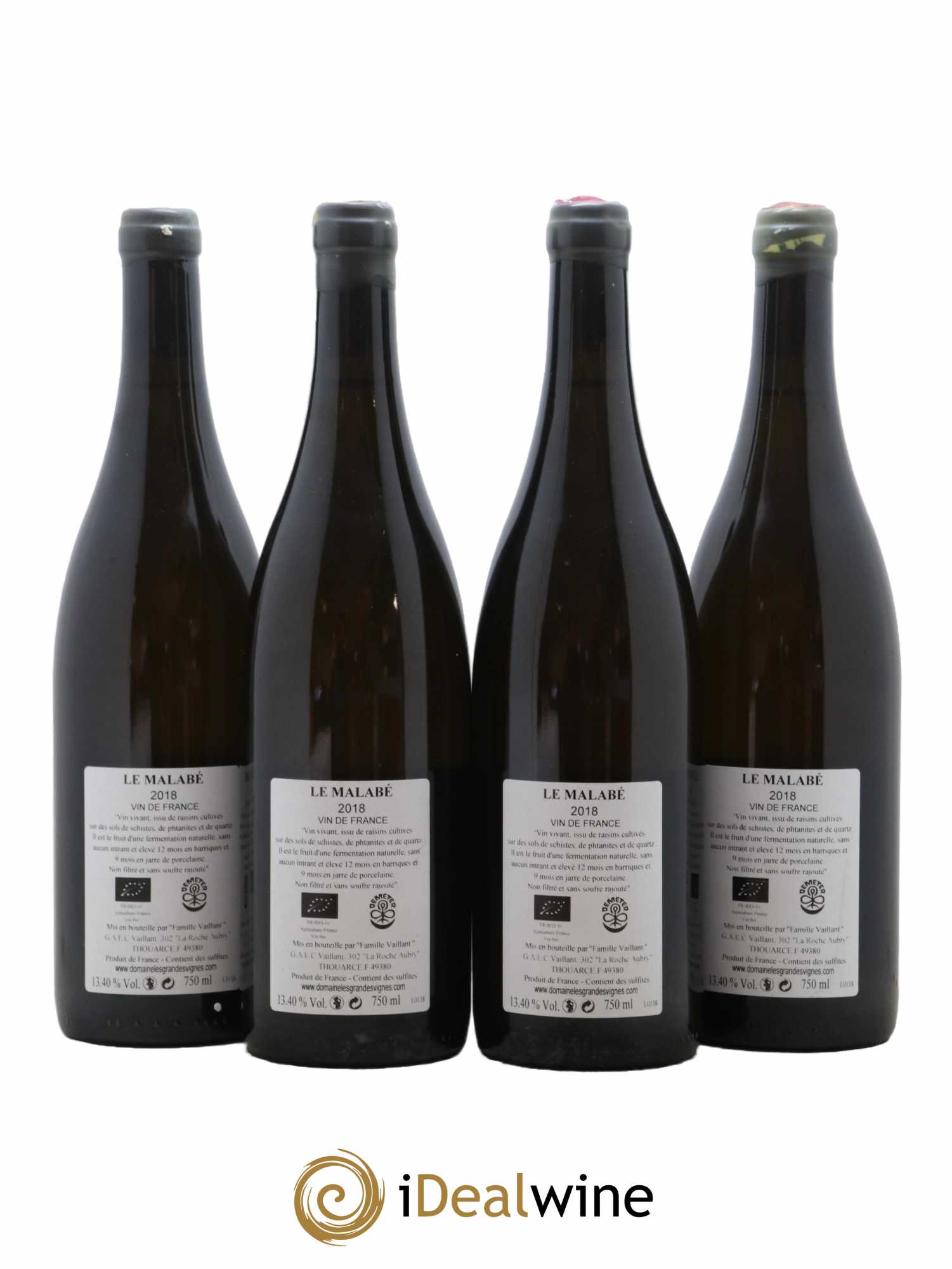 Vin de France Cuvée le Malabé Les Grandes Vignes 2018 - Lot de 4 bouteilles - 1