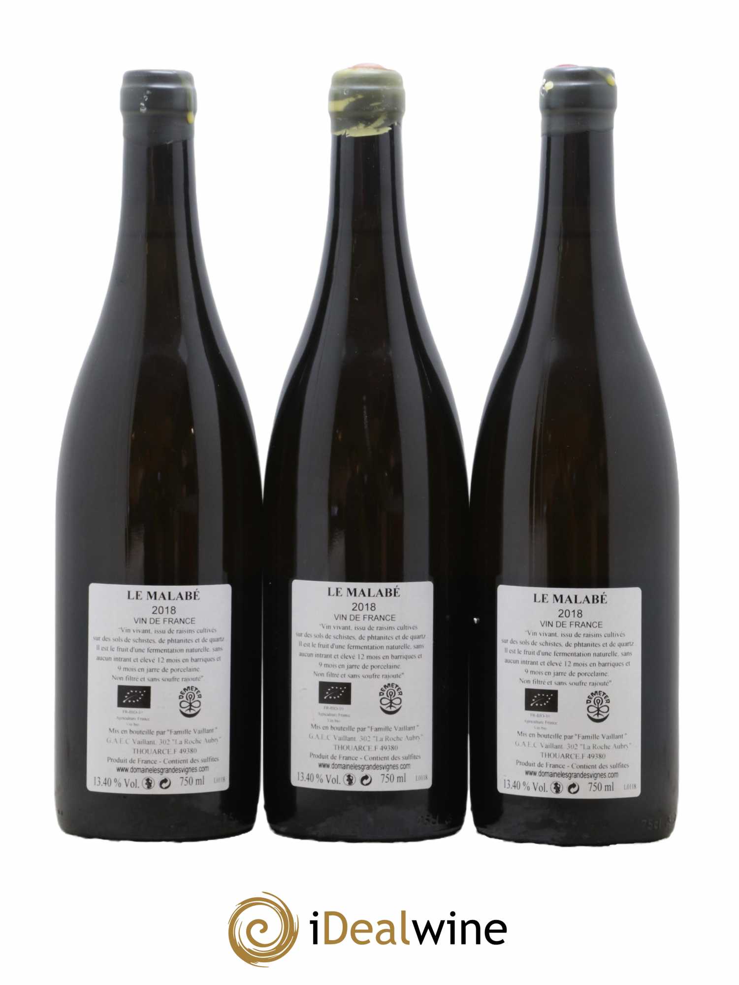 Vin de France Cuvée le Malabé Les Grandes Vignes 2018 - Lot de 3 bouteilles - 1