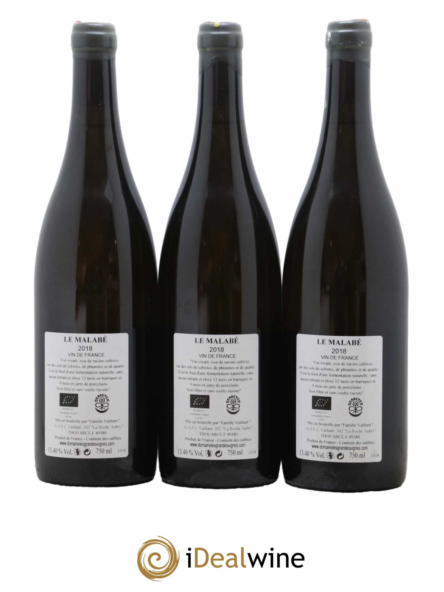 Vin de France Cuvée le Malabé Les Grandes Vignes 2018 - Lot de 3 bouteilles - 1