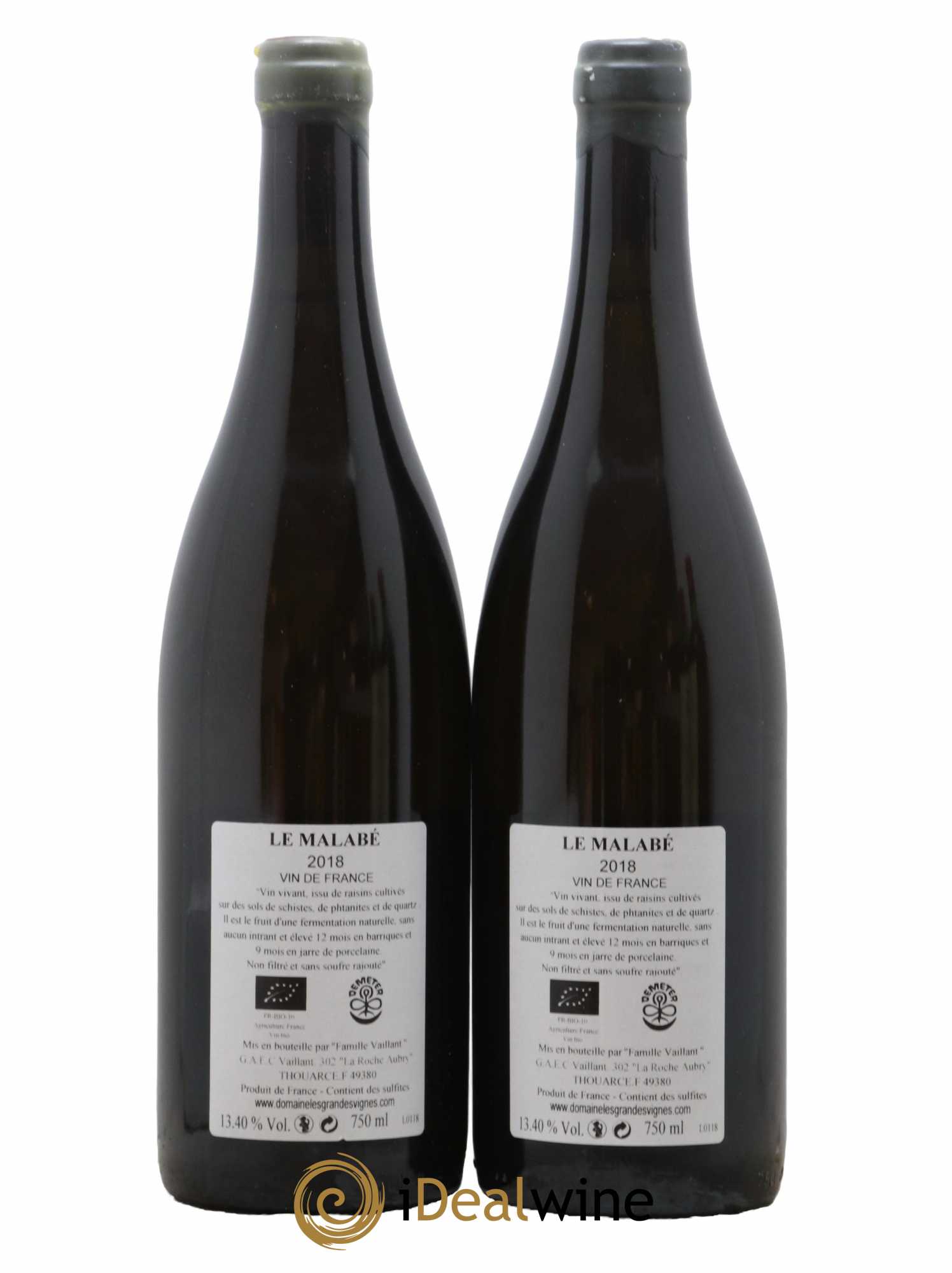Vin de France Cuvée le Malabé Les Grandes Vignes 2018 - Lot de 2 bouteilles - 1