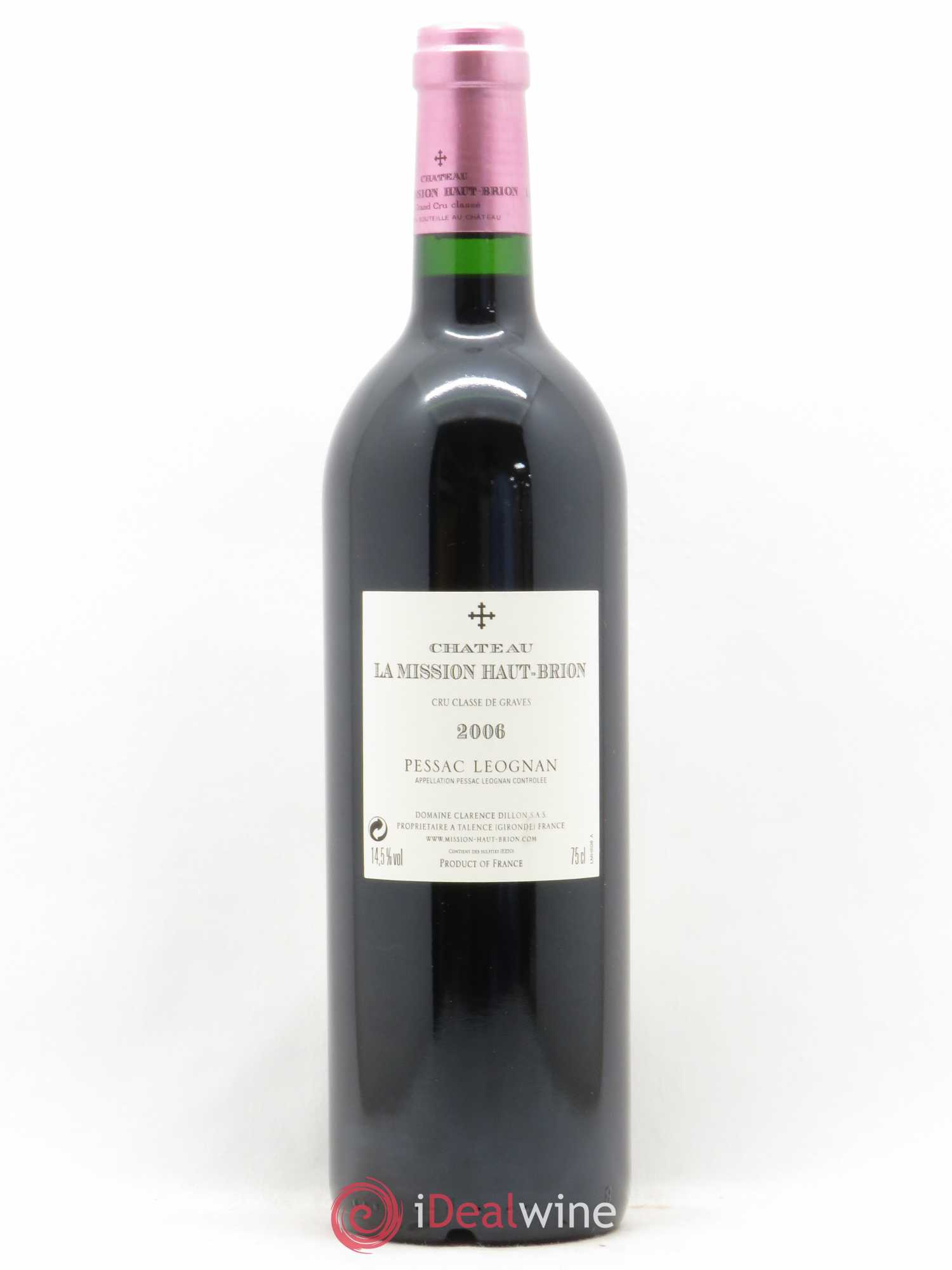 Château la Mission Haut-Brion Cru Classé de Graves 2006 - Lot de 1 bouteille - 1
