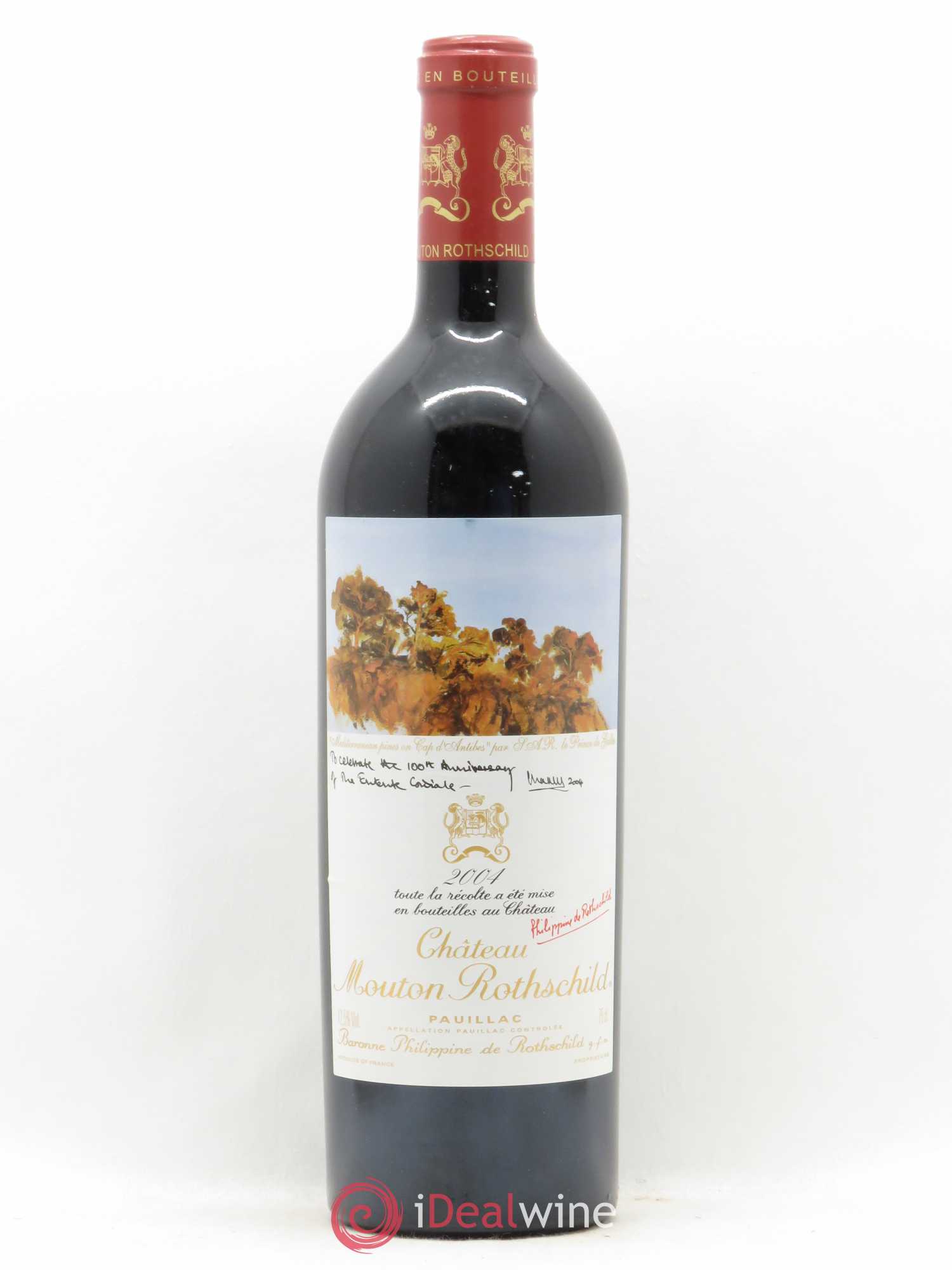 Château Mouton Rothschild 1er Grand Cru Classé 2004 - Lot de 1 bouteille - 0