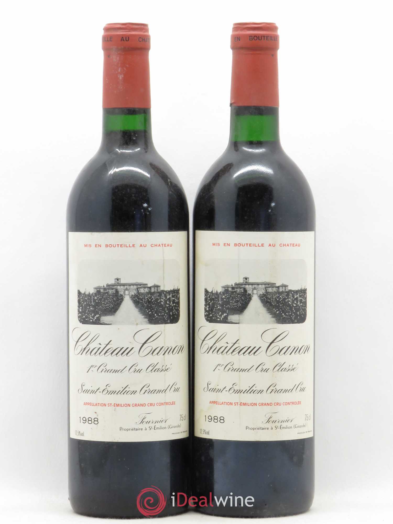 Château Canon 1er Grand Cru Classé B 1988 - Lot de 2 bouteilles - 0