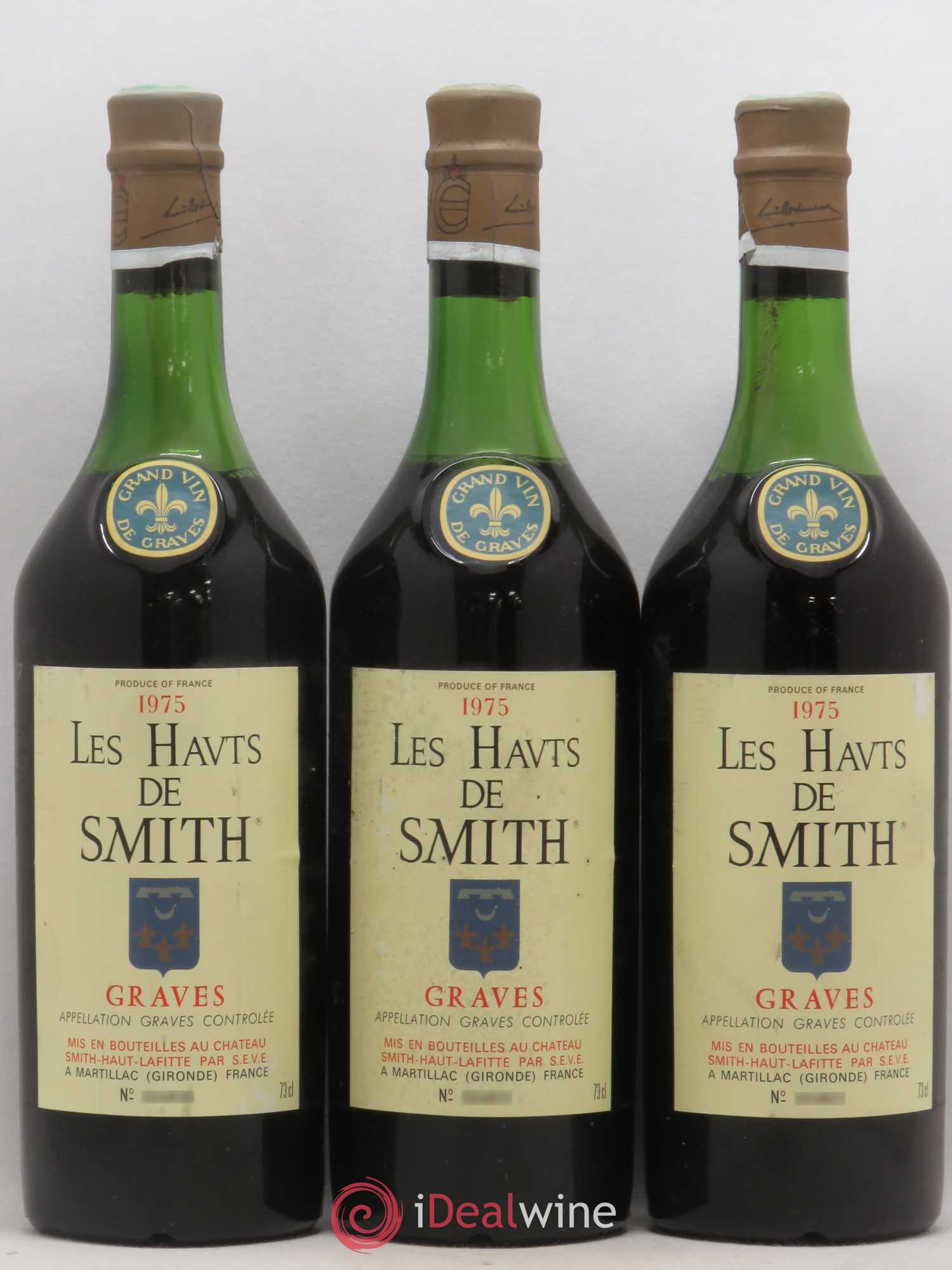 Les Hauts de Smith Second Vin 1975 - Lot de 3 bouteilles - 0