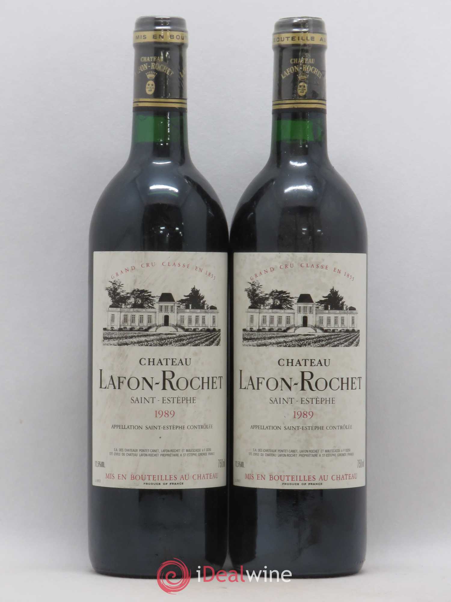 Château Lafon Rochet 4ème Grand Cru Classé 1989 - Lot de 2 bouteilles - 0