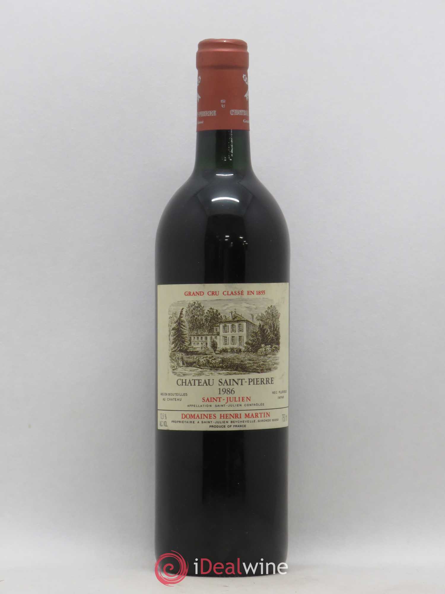 Château Saint-Pierre 4ème Grand Cru Classé 1986 - Lot de 1 bouteille - 0