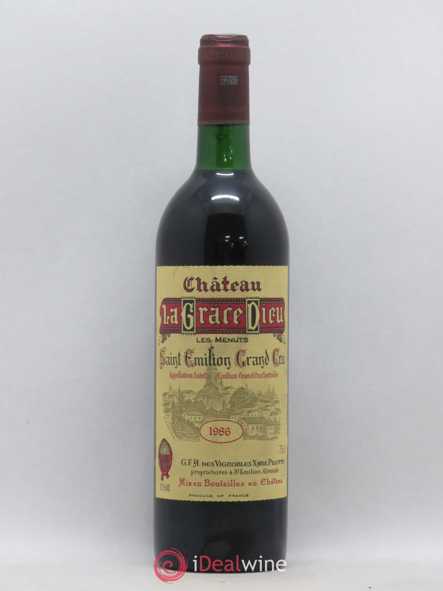 Château la Grâce Dieu 1986 - Lot de 1 bouteille - 0