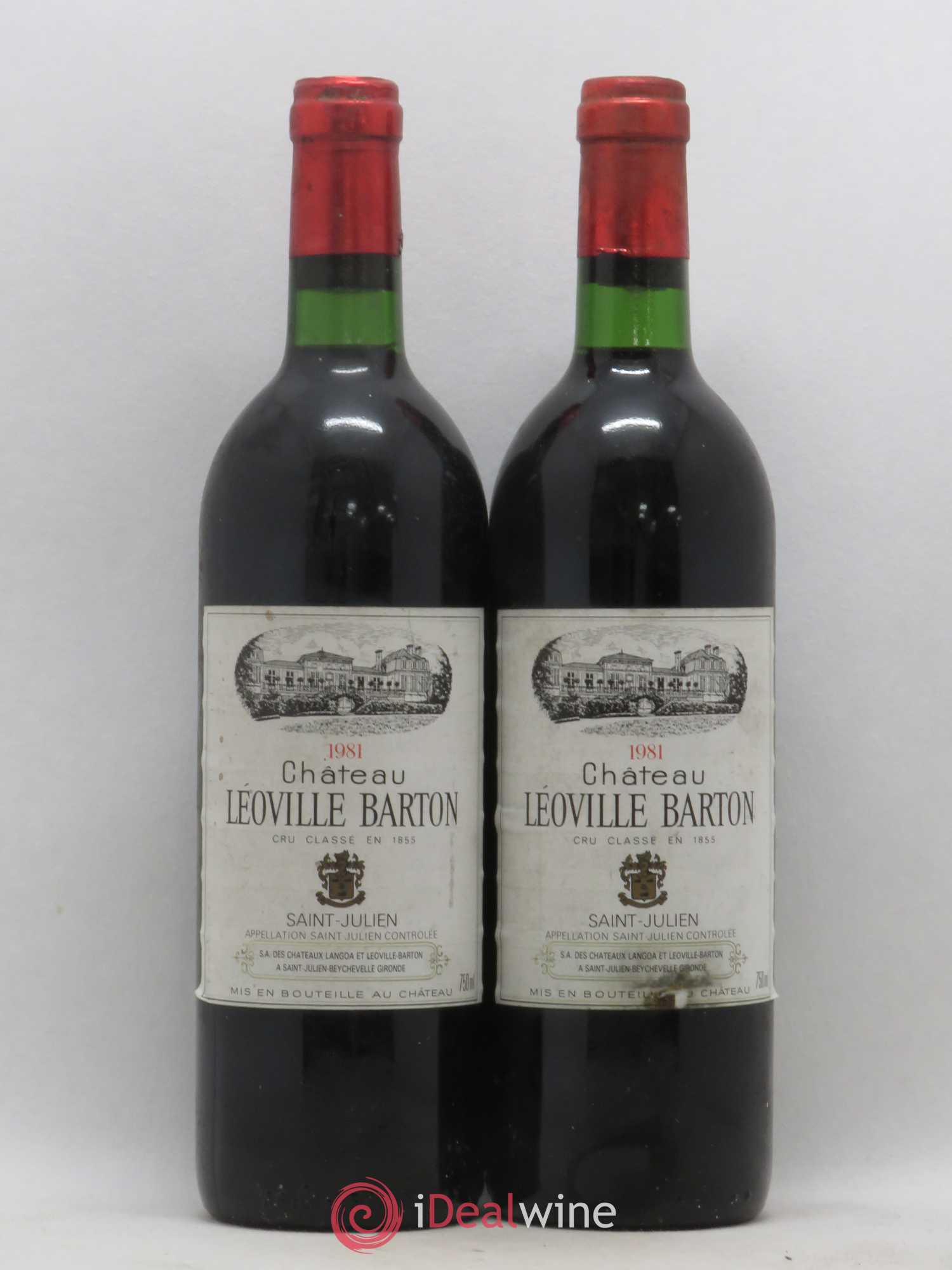Château Léoville Barton 2ème Grand Cru Classé 1981 - Lot de 2 bouteilles - 0