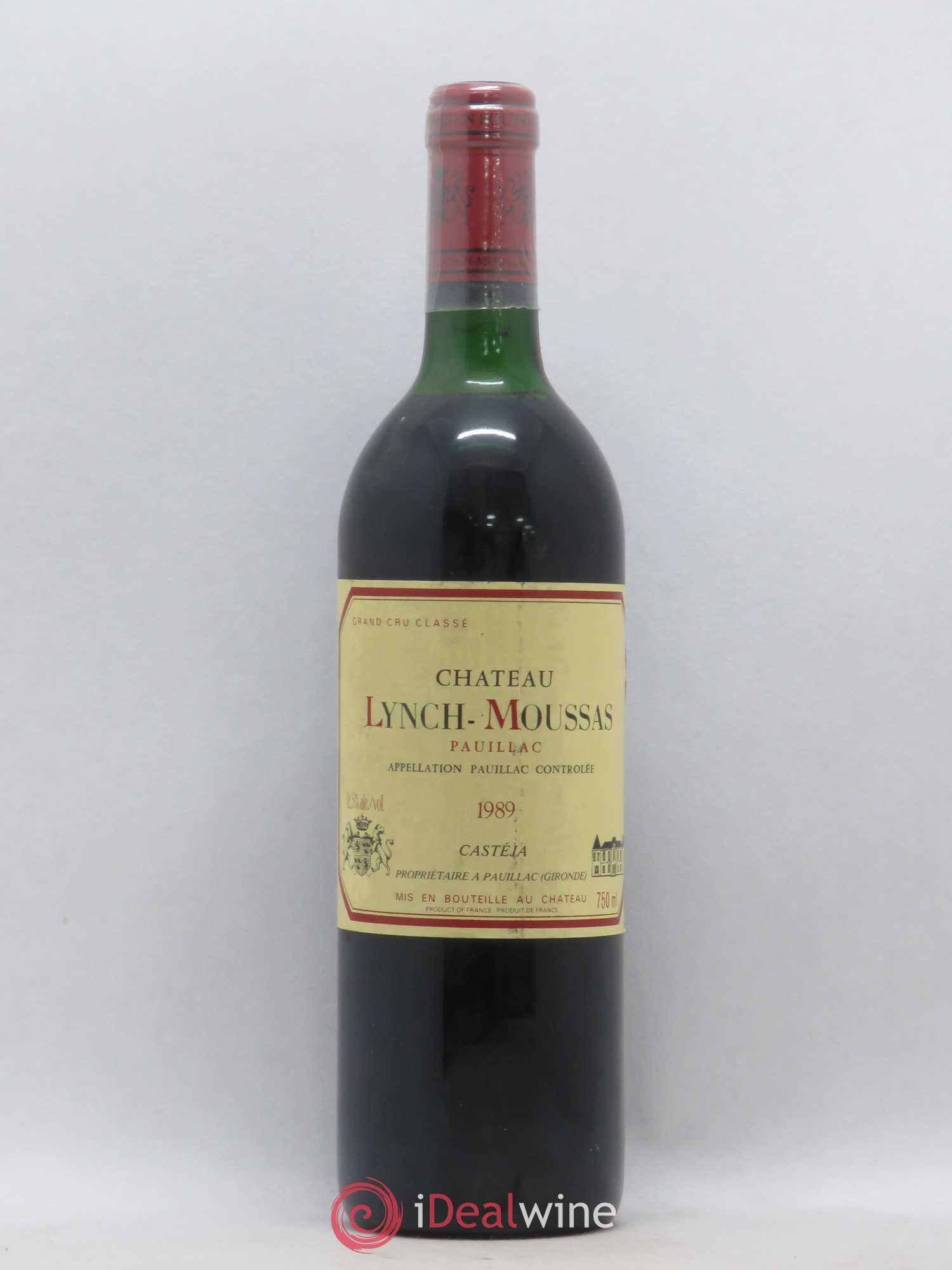 Château Lynch Moussas 5ème Grand Cru Classé 1989 - Lot de 1 bouteille - 0