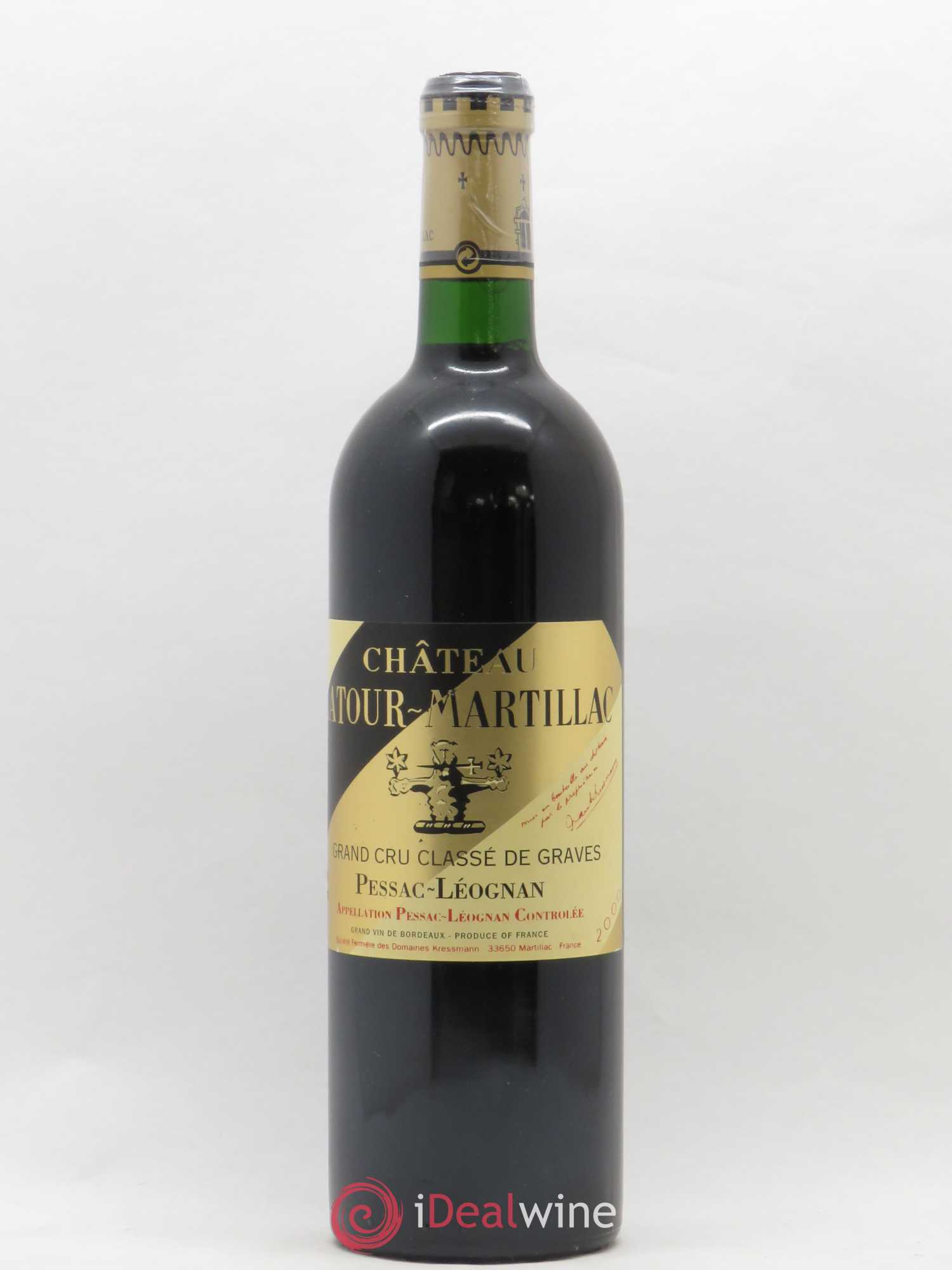 Château Latour-Martillac Cru Classé de Graves 2000 - Lot de 1 bouteille - 0