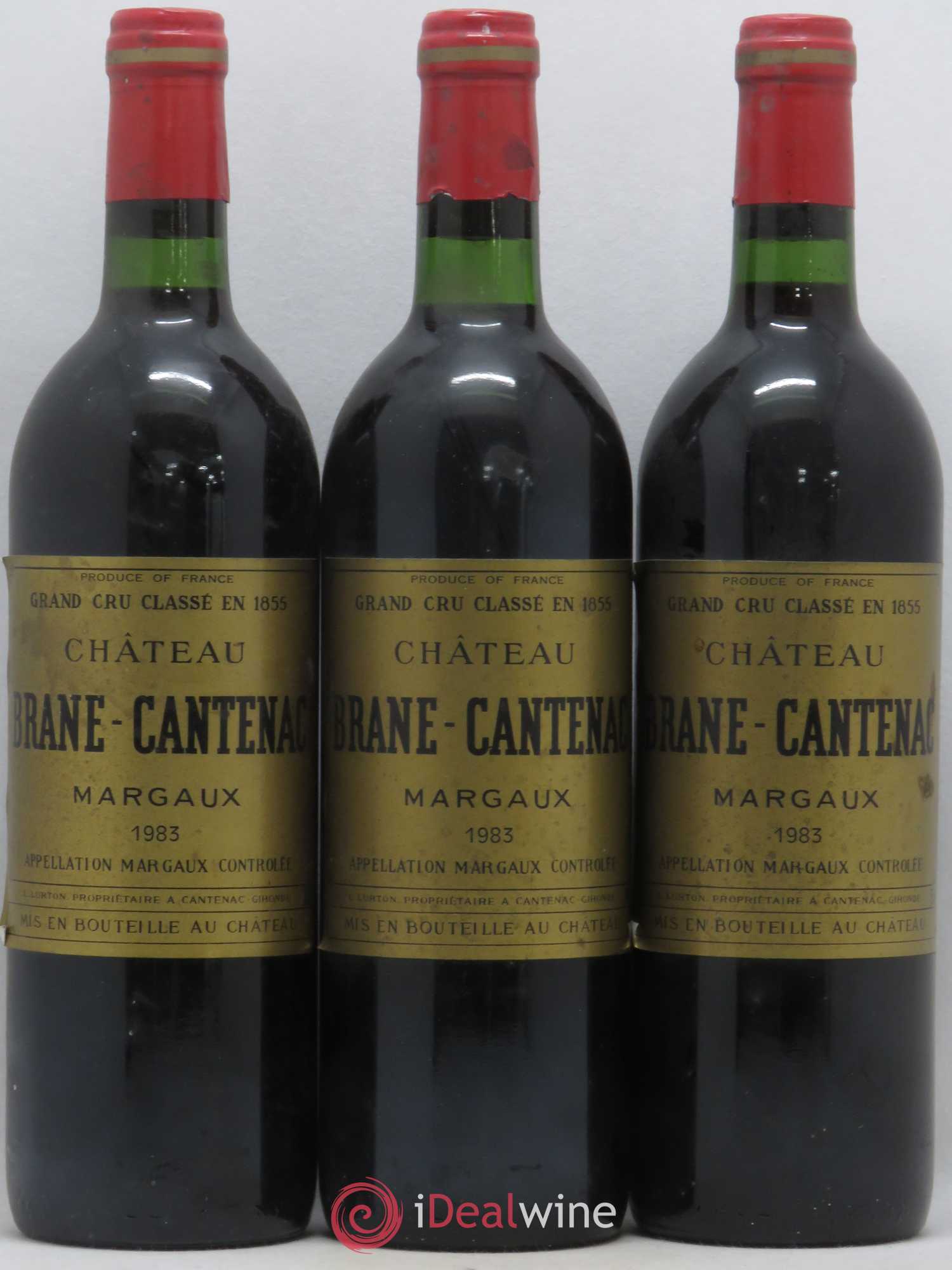 Château Brane Cantenac 2ème Grand Cru Classé 1983 - Lot de 3 bouteilles - 0