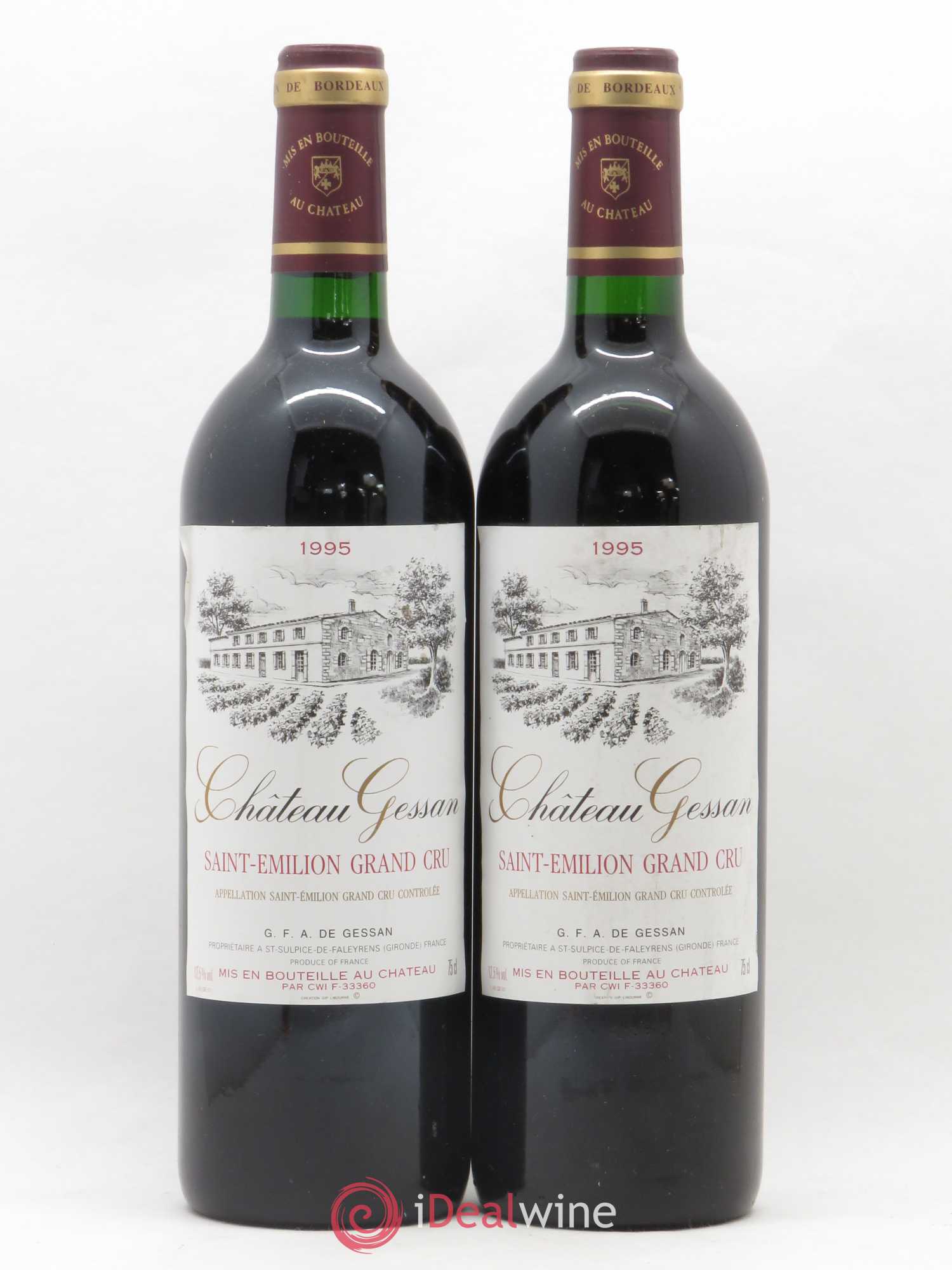 Saint-Émilion Grand Cru Château Gessan 1995 - Posten von 2 Flaschen - 0