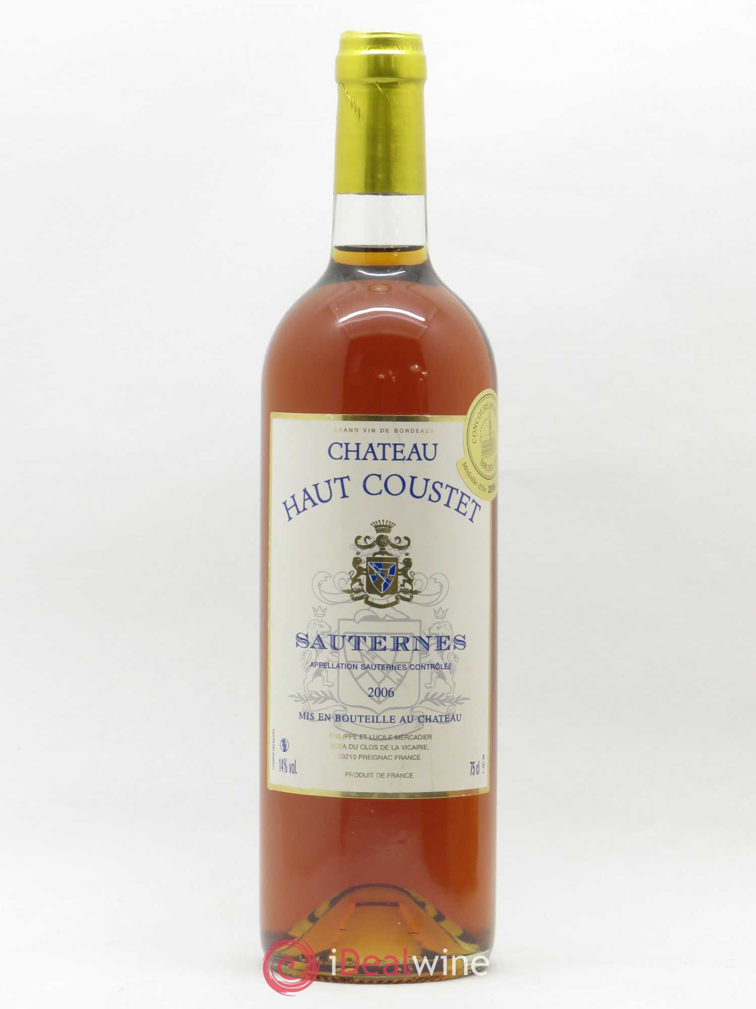 Sauternes Château Haut Coustet 2006 - Lotto di 1 bottiglia - 0
