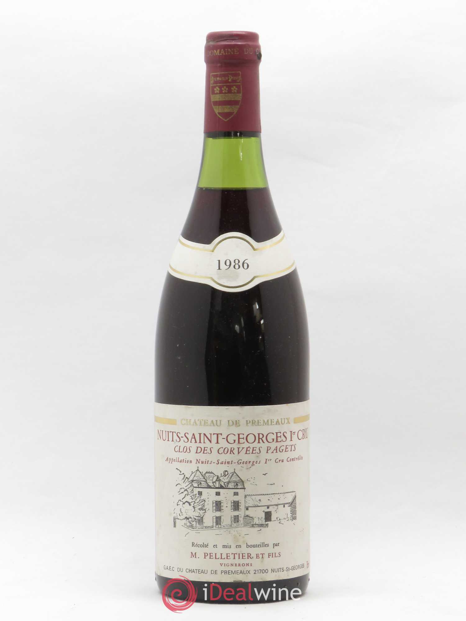 Nuits-Saint-Georges 1er Cru Clos des Corvées Pagets Pelletier 1986 - Posten von 1 Flasche - 0