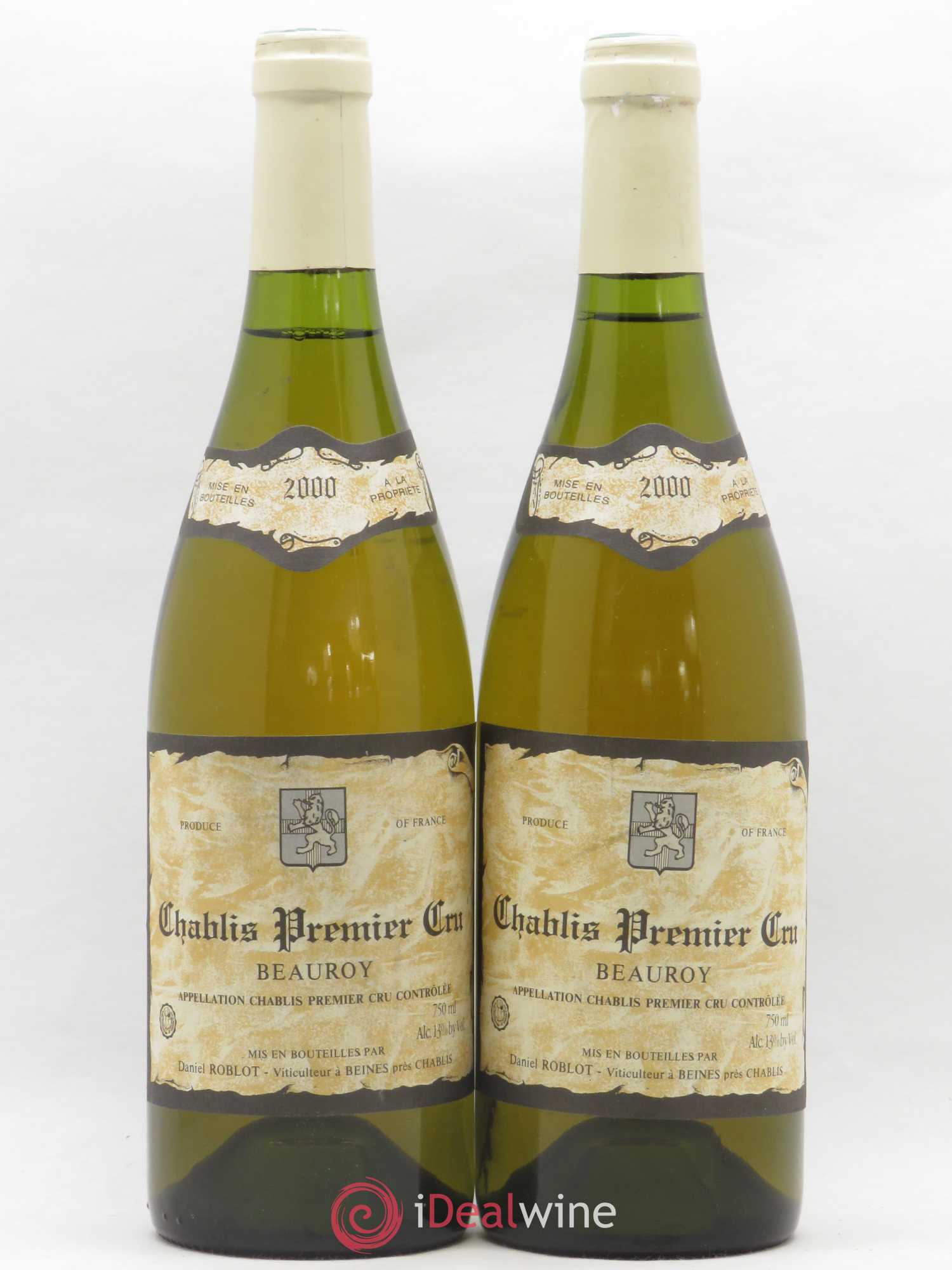 Chablis 1er Cru Beauroy Daniel Roblot 2000 - Posten von 2 Flaschen - 0
