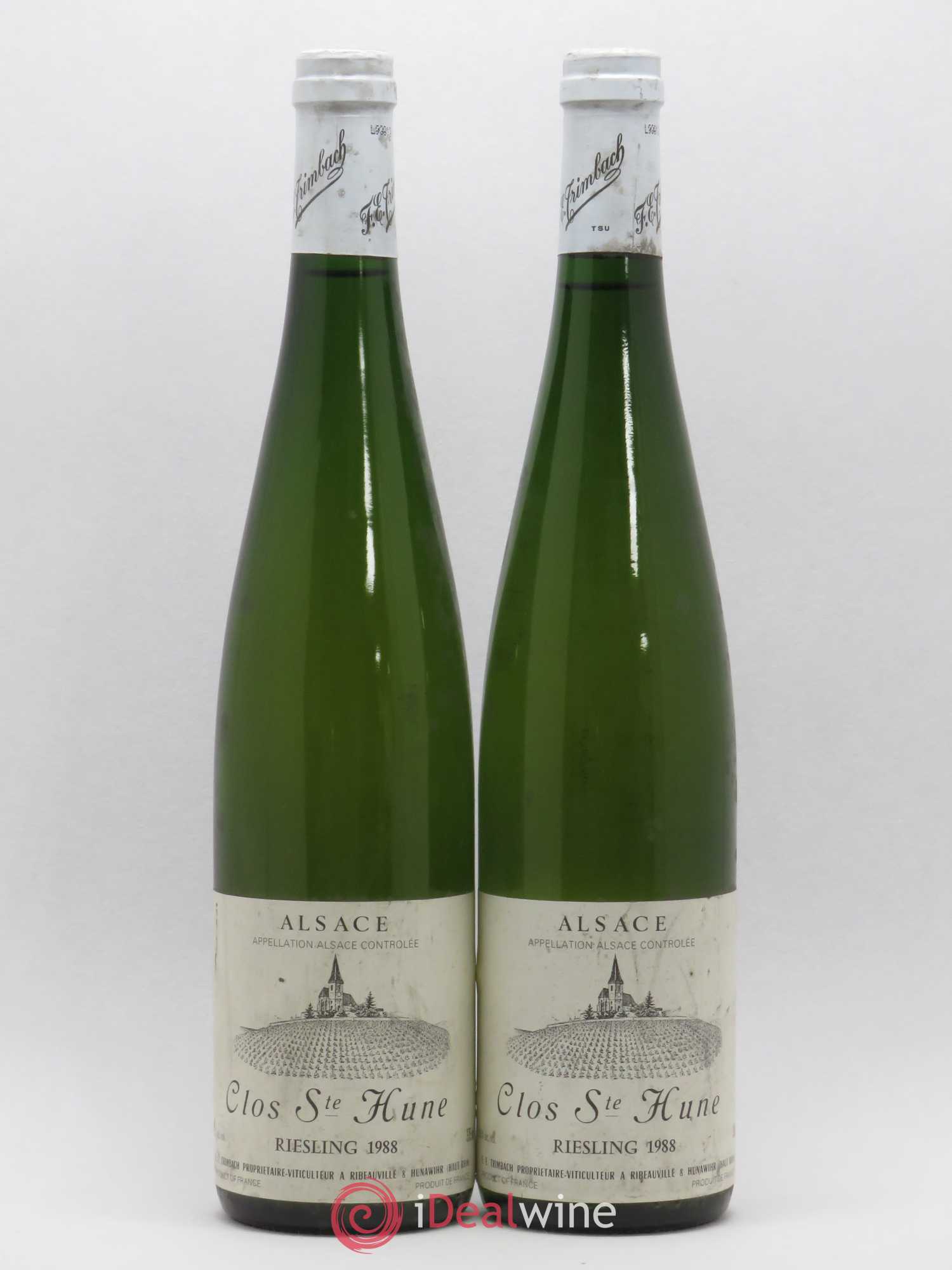 Alsace Riesling Clos Sainte-Hune Trimbach (Domaine) 1988 - Lot de 2 bouteilles - 0
