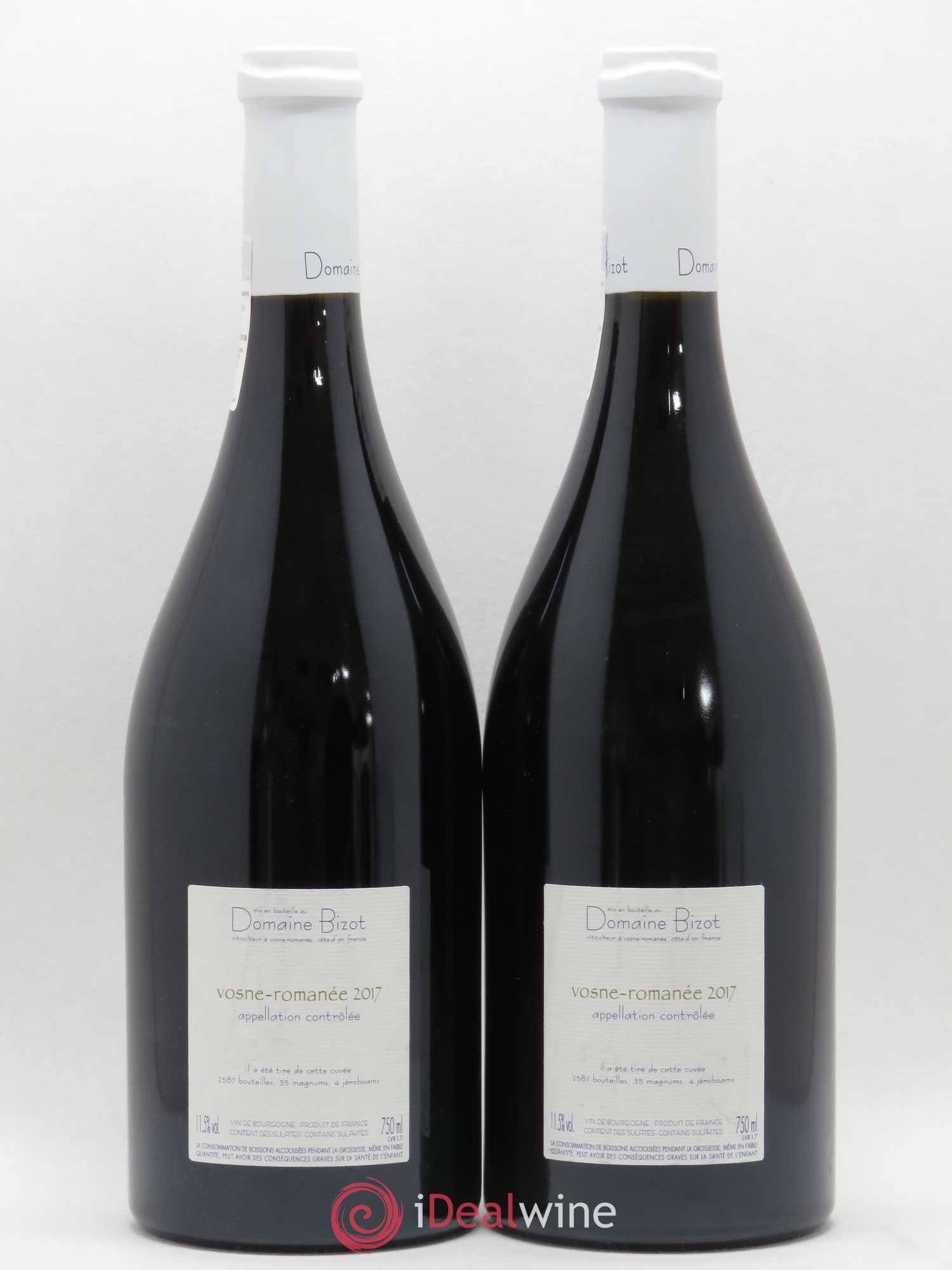 Vosne-Romanée Bizot (Domaine) 2017 - Lot de 2 bouteilles - 1