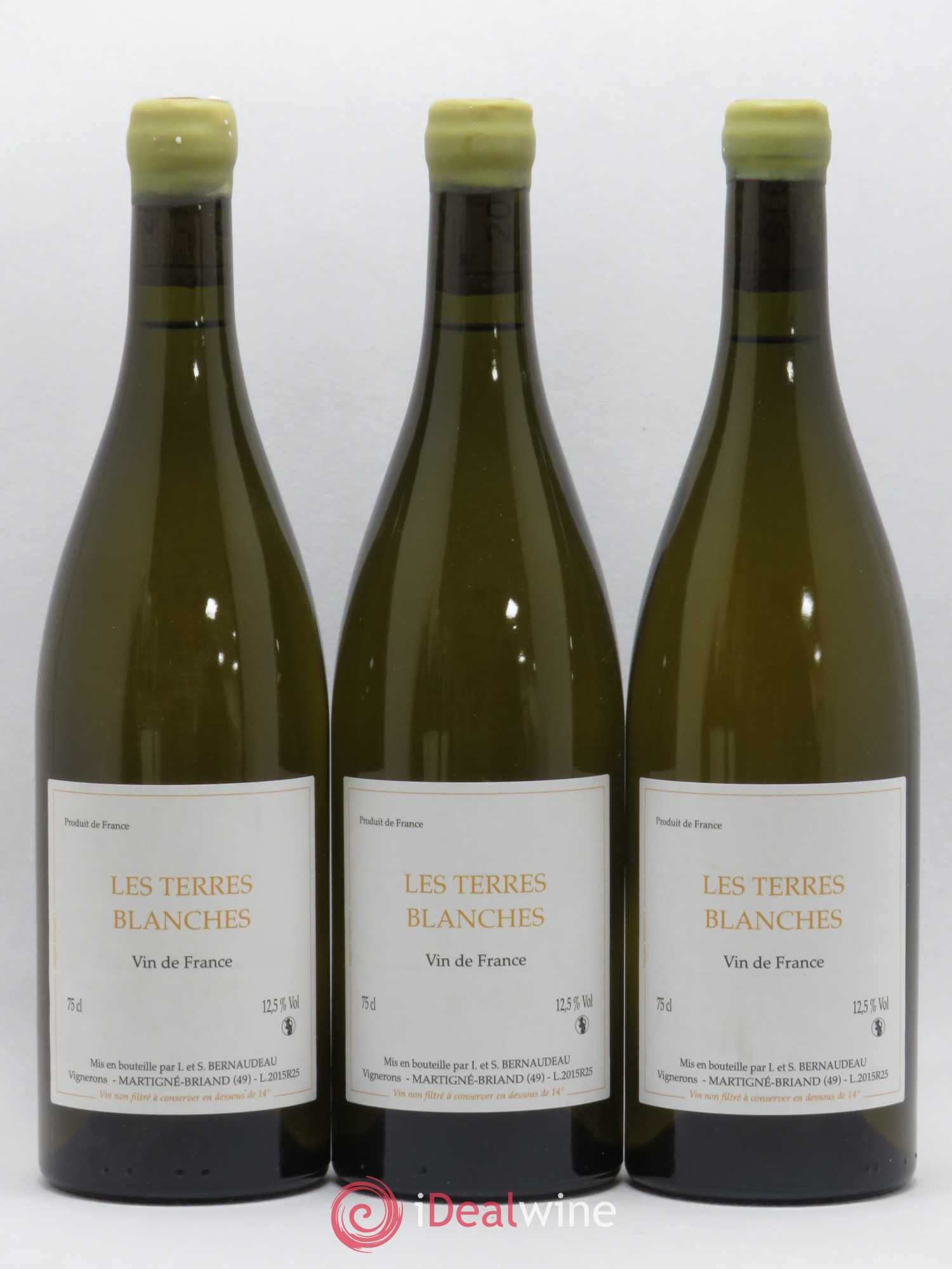 Vin de France Les Terres Blanches Stéphane Bernaudeau 2015 - Lot de 3 bouteilles - 0