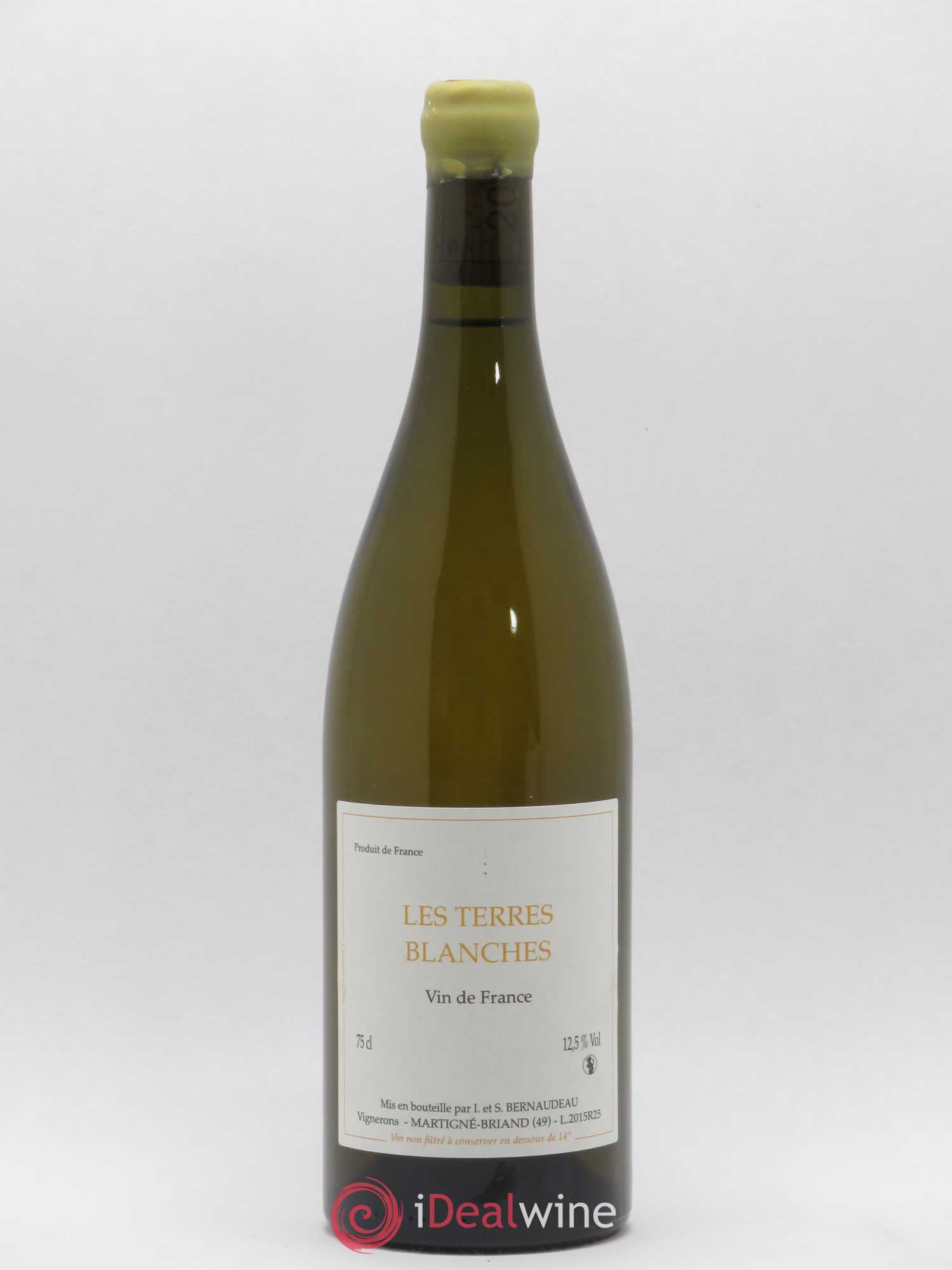 Vin de France Les Terres Blanches Stéphane Bernaudeau 2015 - Lot de 1 bouteille - 0