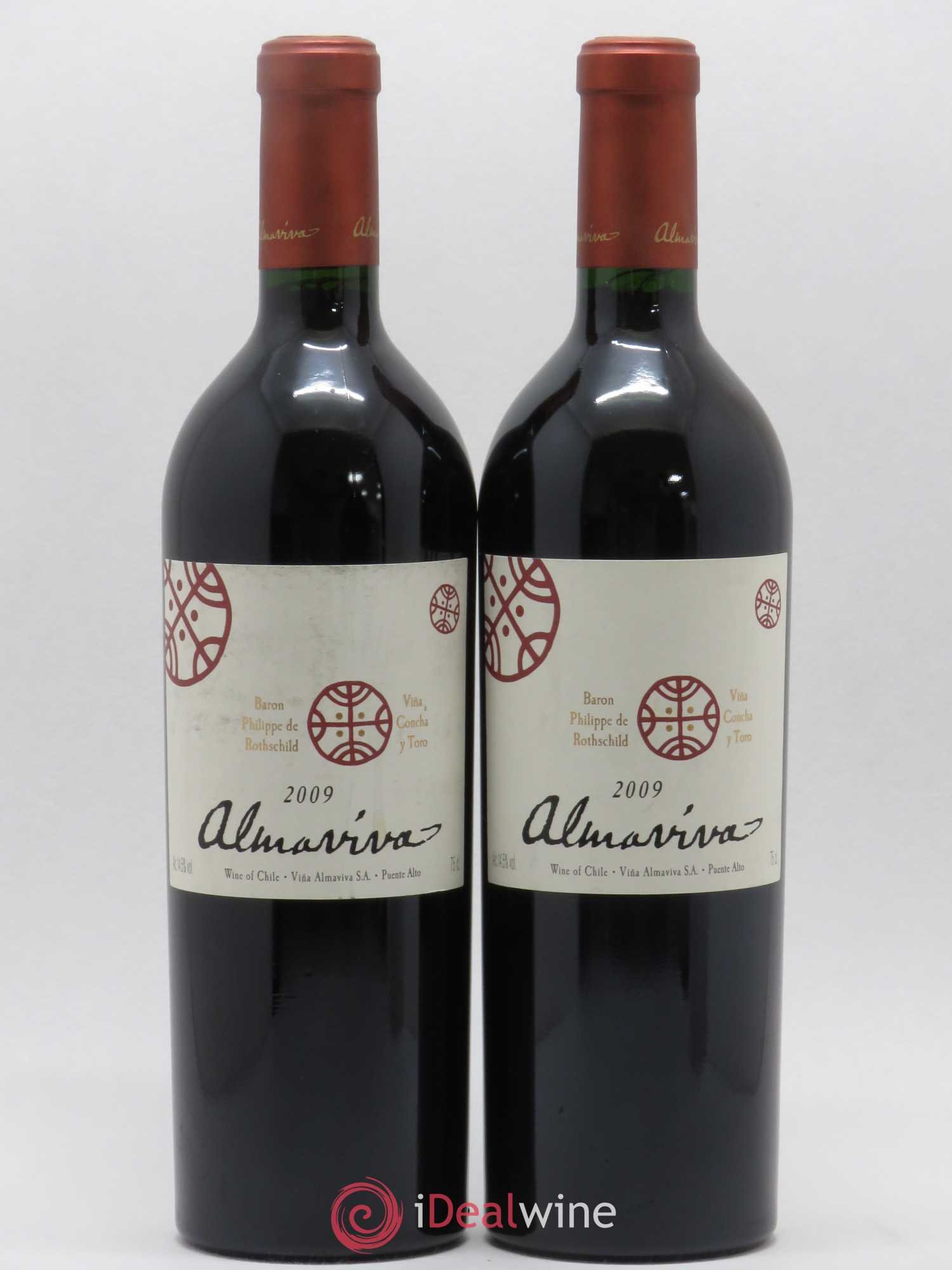 Chili Almaviva Baron P. de Rothschild Concha y Toro 2009 - Lot de 2 bouteilles - 0