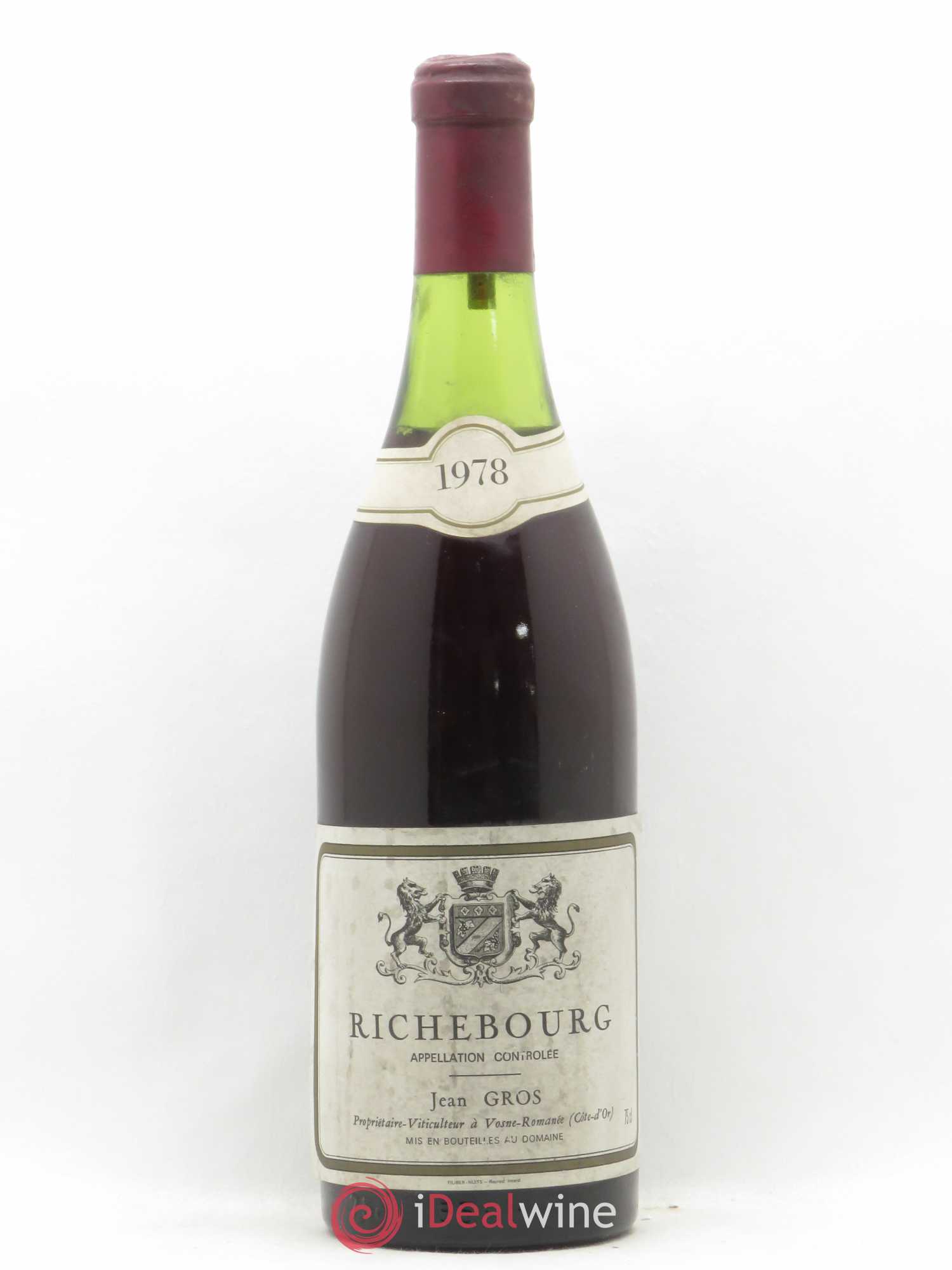 Richebourg Grand Cru Jean Gros 1978 - Lot de 1 bouteille - 0