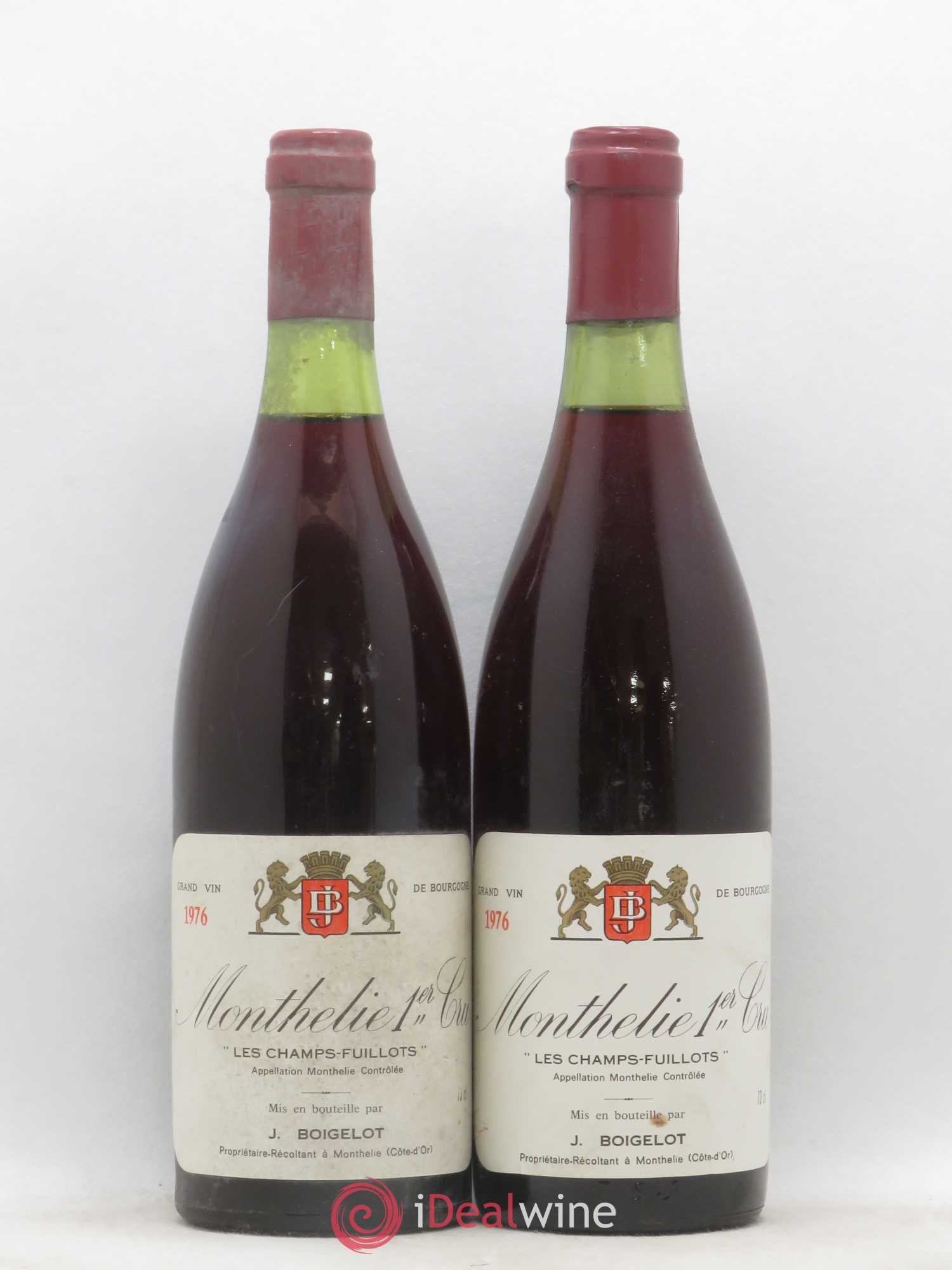 Monthélie 1er Cru Les Champs Fuilllots J.Boigelot 1976 - Posten von 2 Flaschen - 0