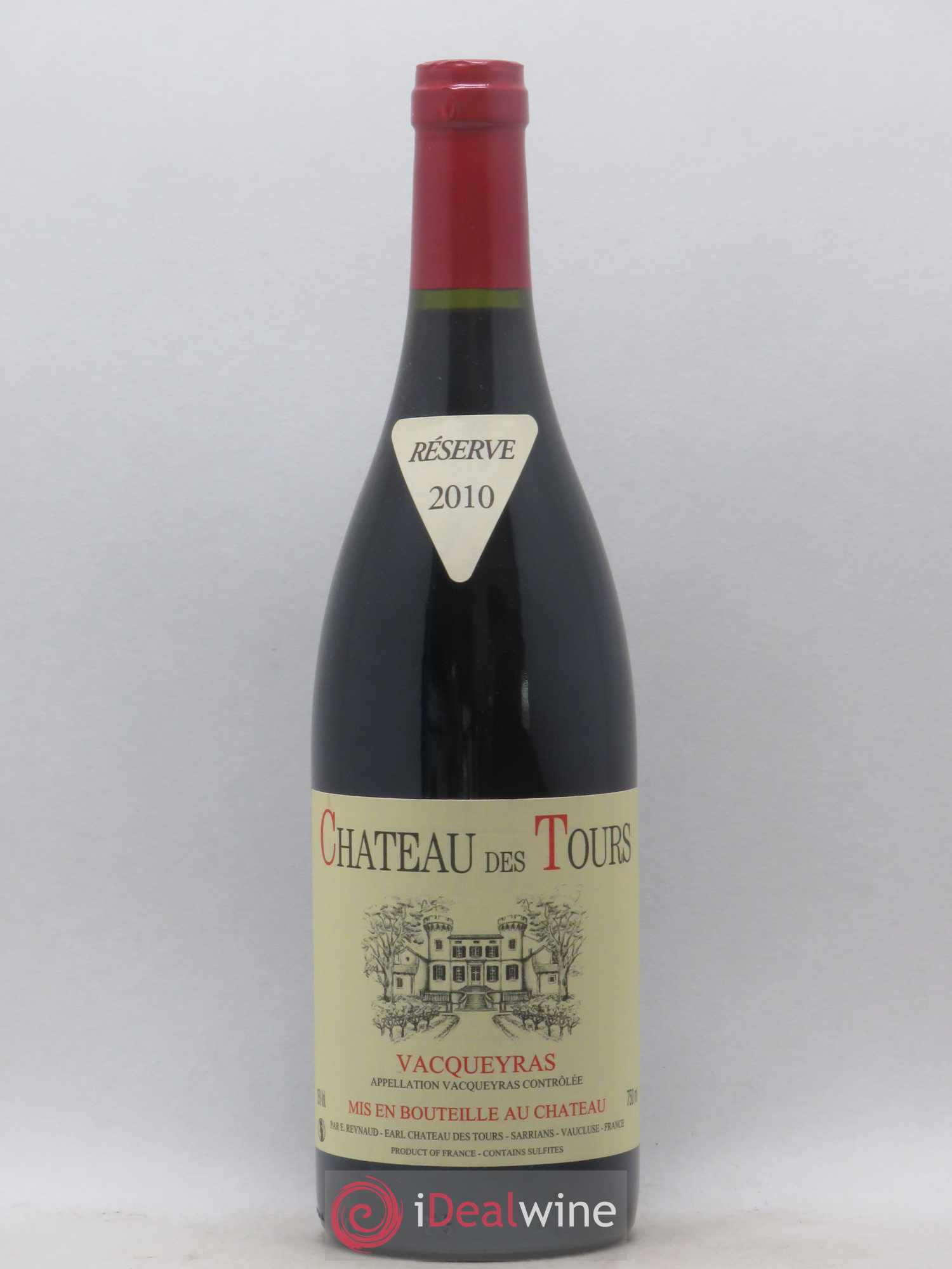 Vacqueyras Château des Tours Emmanuel Reynaud 2010 - Lot de 1 bouteille - 0