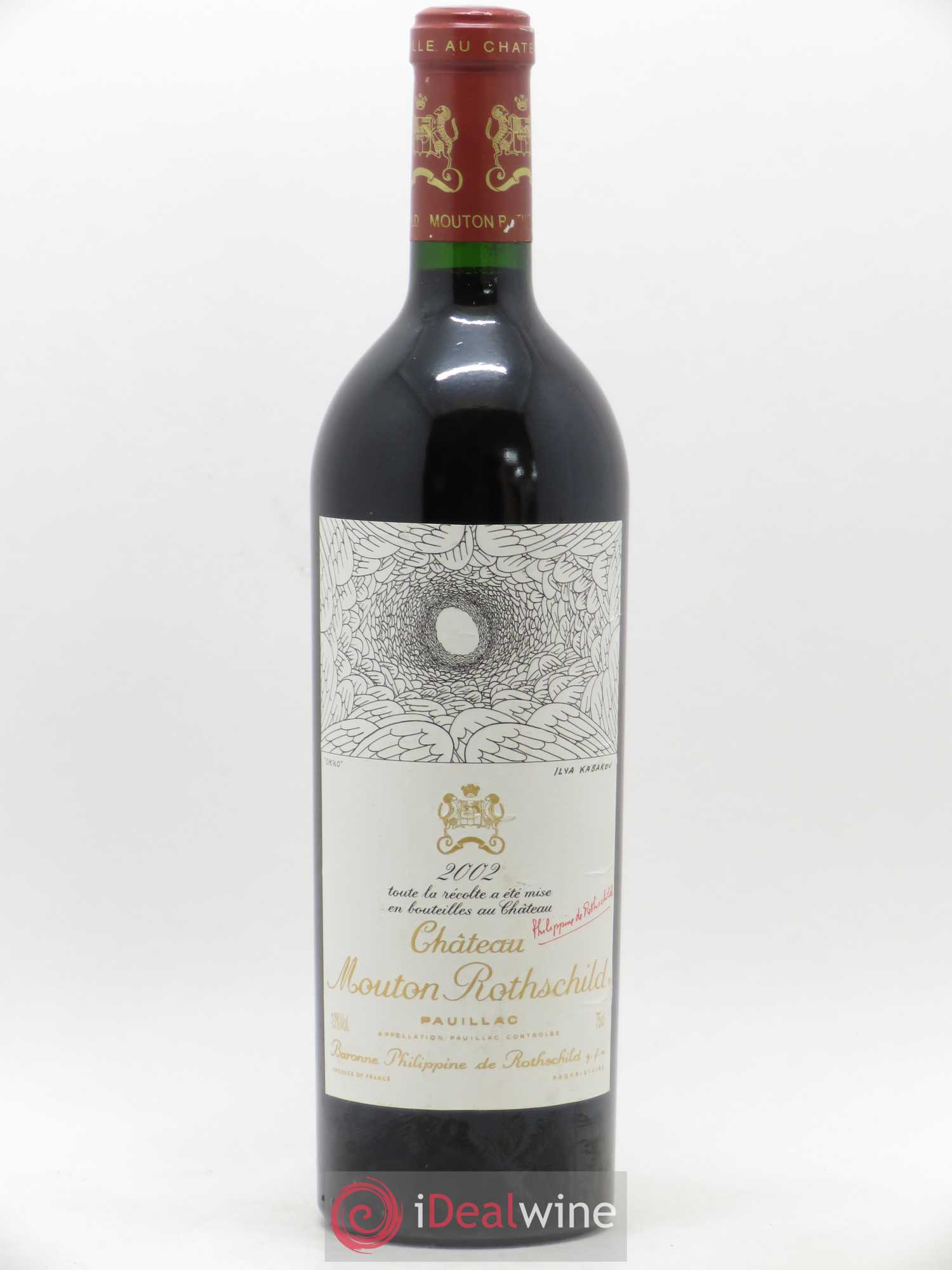 Château Mouton Rothschild 1er Grand Cru Classé 2002 - Lot de 1 bouteille - 0