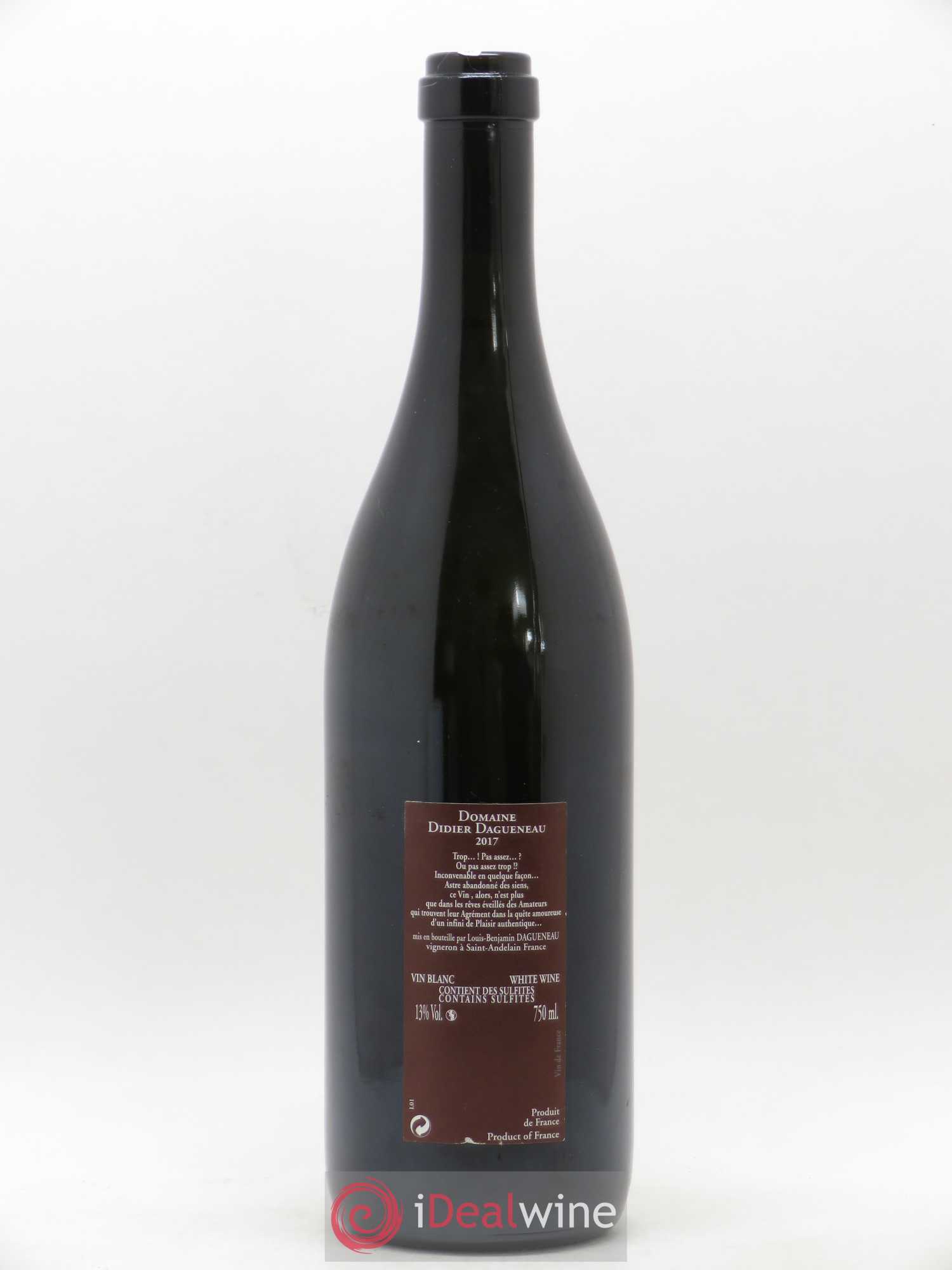Vin de France (anciennement Pouilly-Fumé) Pur Sang Dagueneau (Domaine Didier - Louis-Benjamin) (sans prix de réserve) 2017 - Lot de 1 bouteille - 1