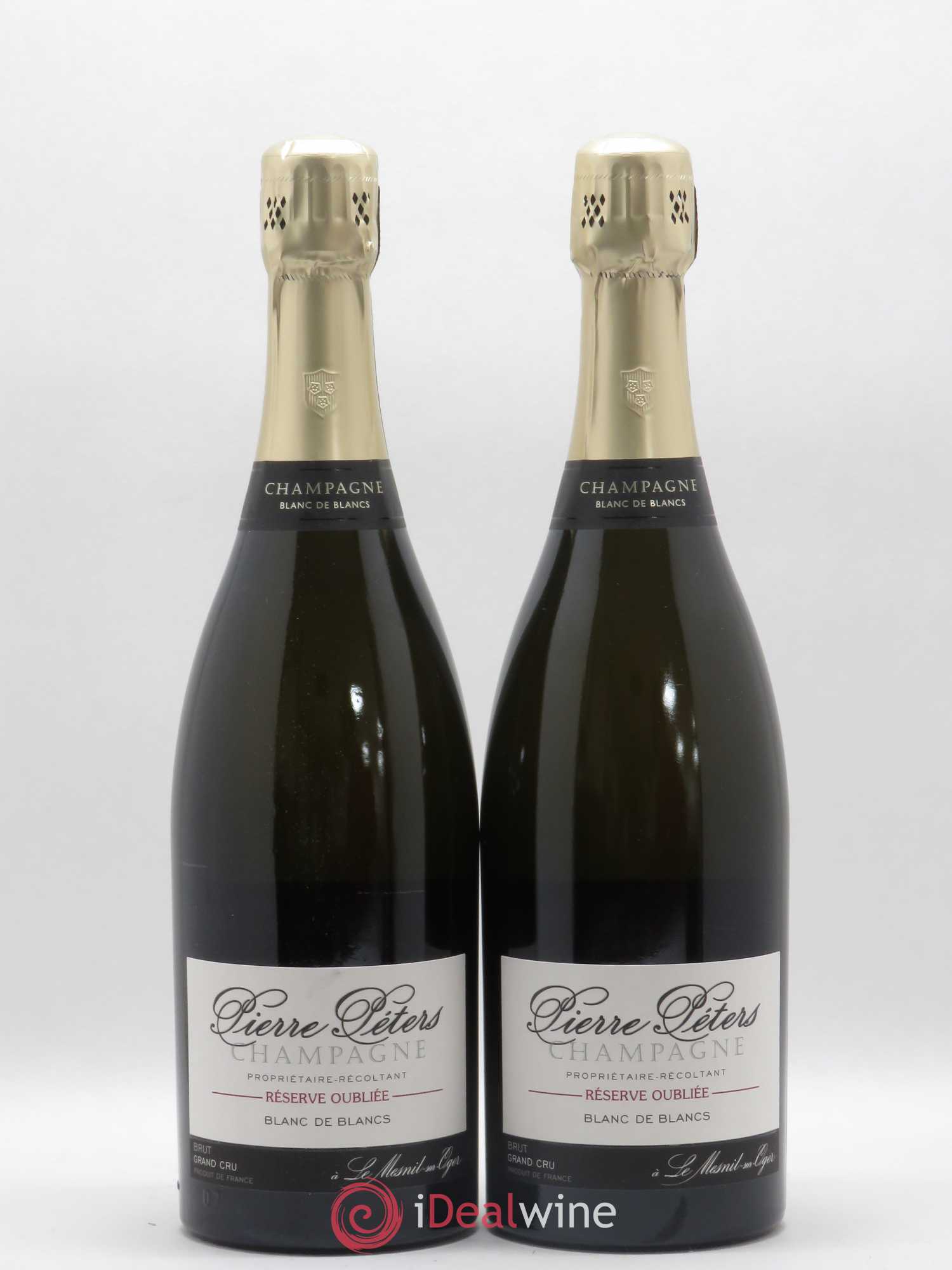 Champagne Blanc de blancs Grand Cru Réserve Oubliée Pierre Péters - Posten von 2 Flaschen - 0