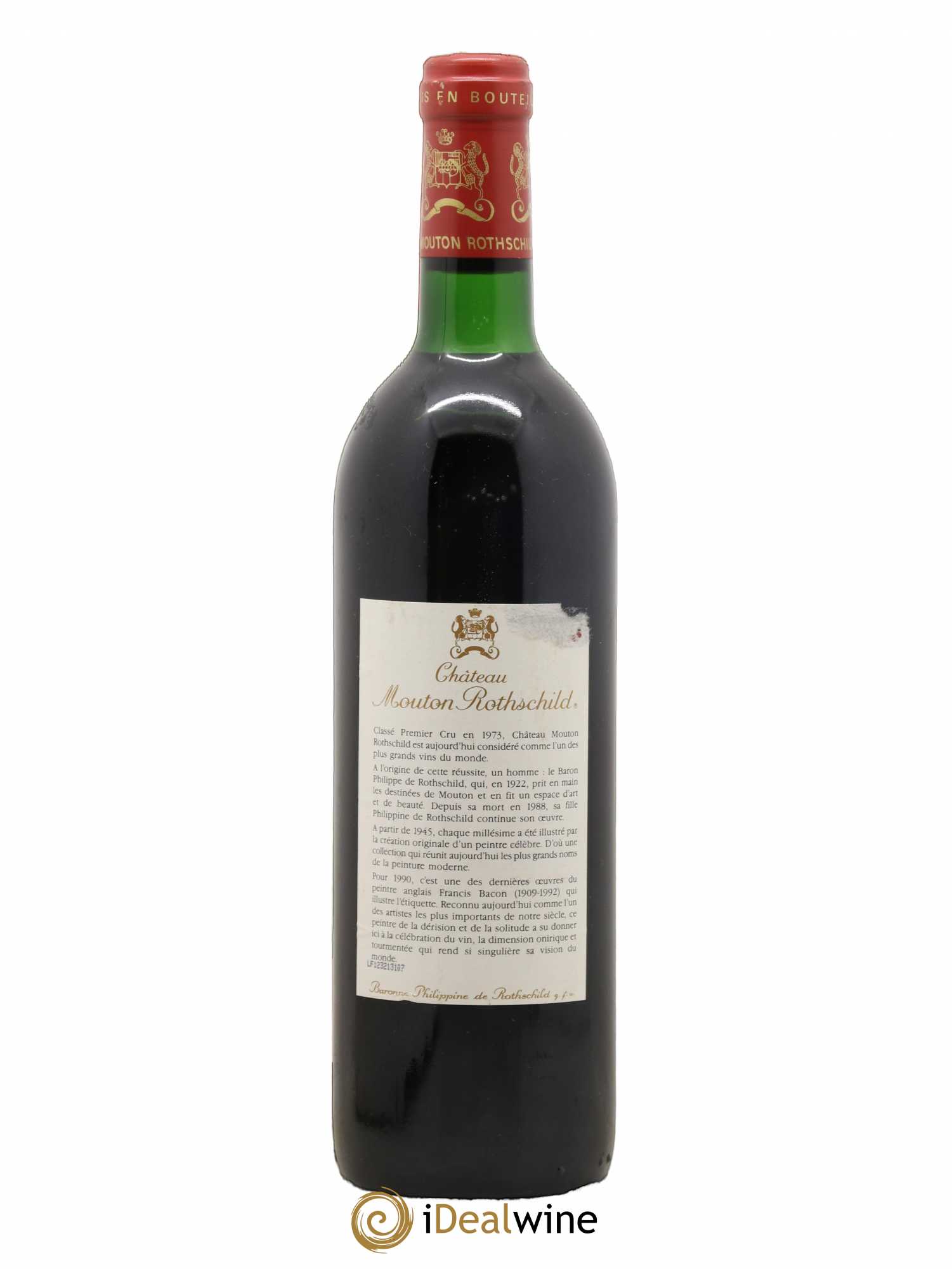 Château Mouton Rothschild 1er Grand Cru Classé 1990 - Lot de 1 bouteille - 1