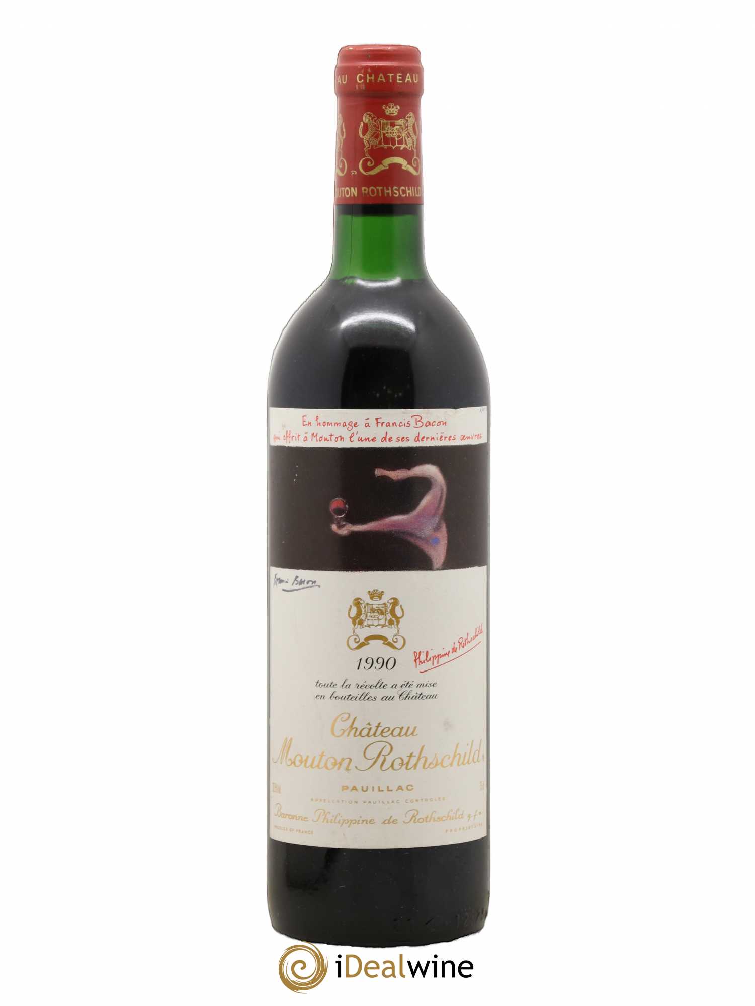 Château Mouton Rothschild 1er Grand Cru Classé 1990 - Lot de 1 bouteille - 0