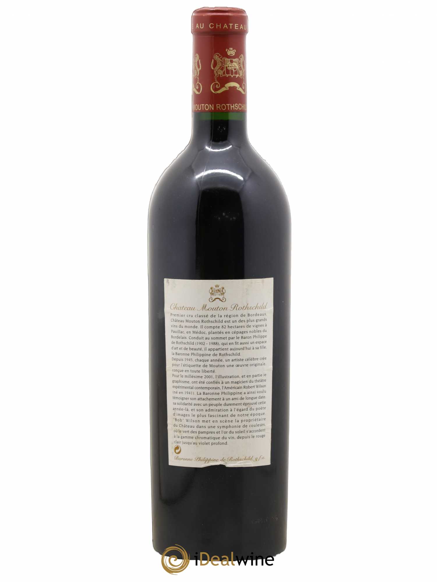Château Mouton Rothschild 1er Grand Cru Classé 2001 - Lot de 1 bouteille - 1
