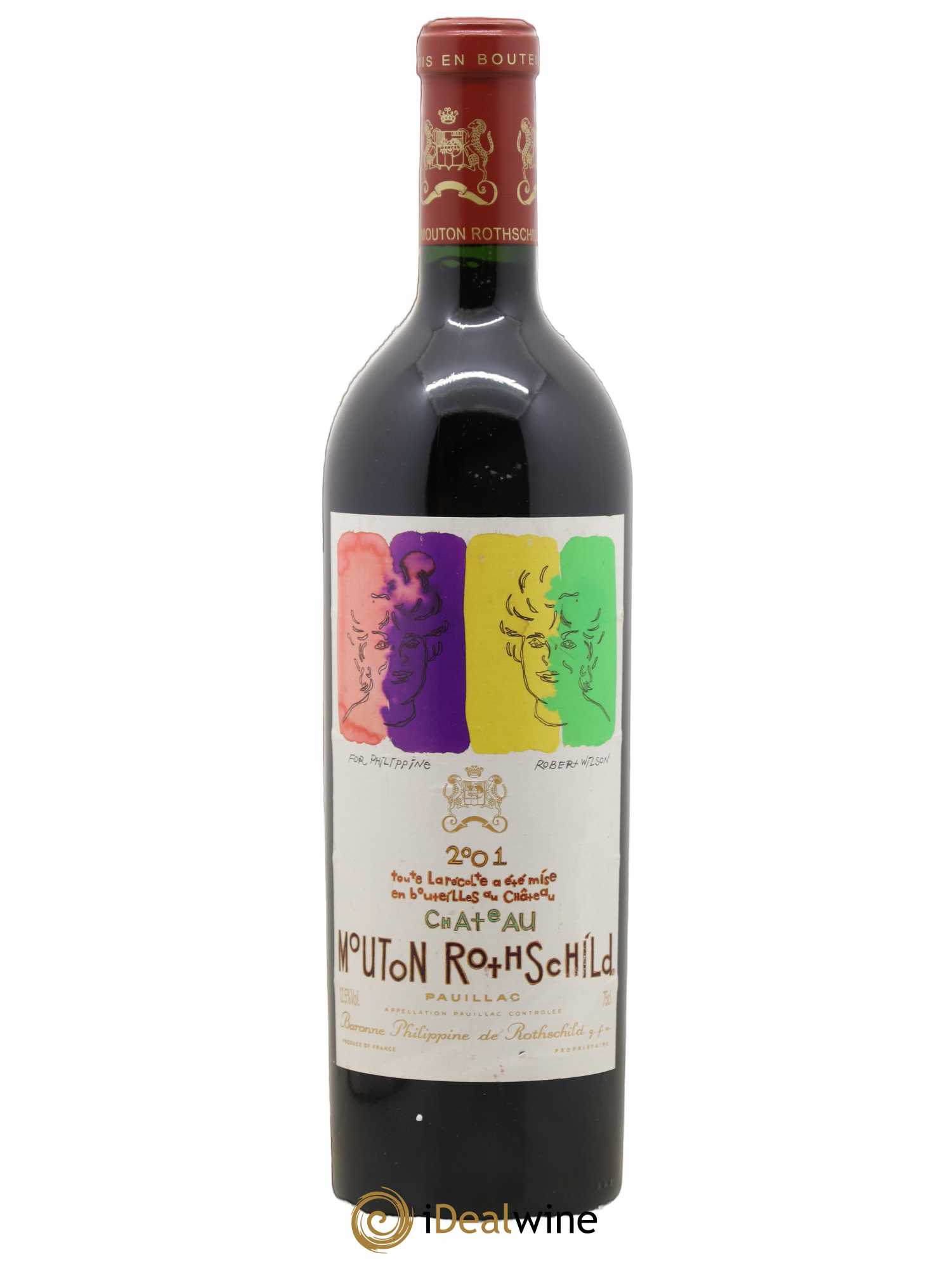 Château Mouton Rothschild 1er Grand Cru Classé 2001 - Lot de 1 bouteille - 0