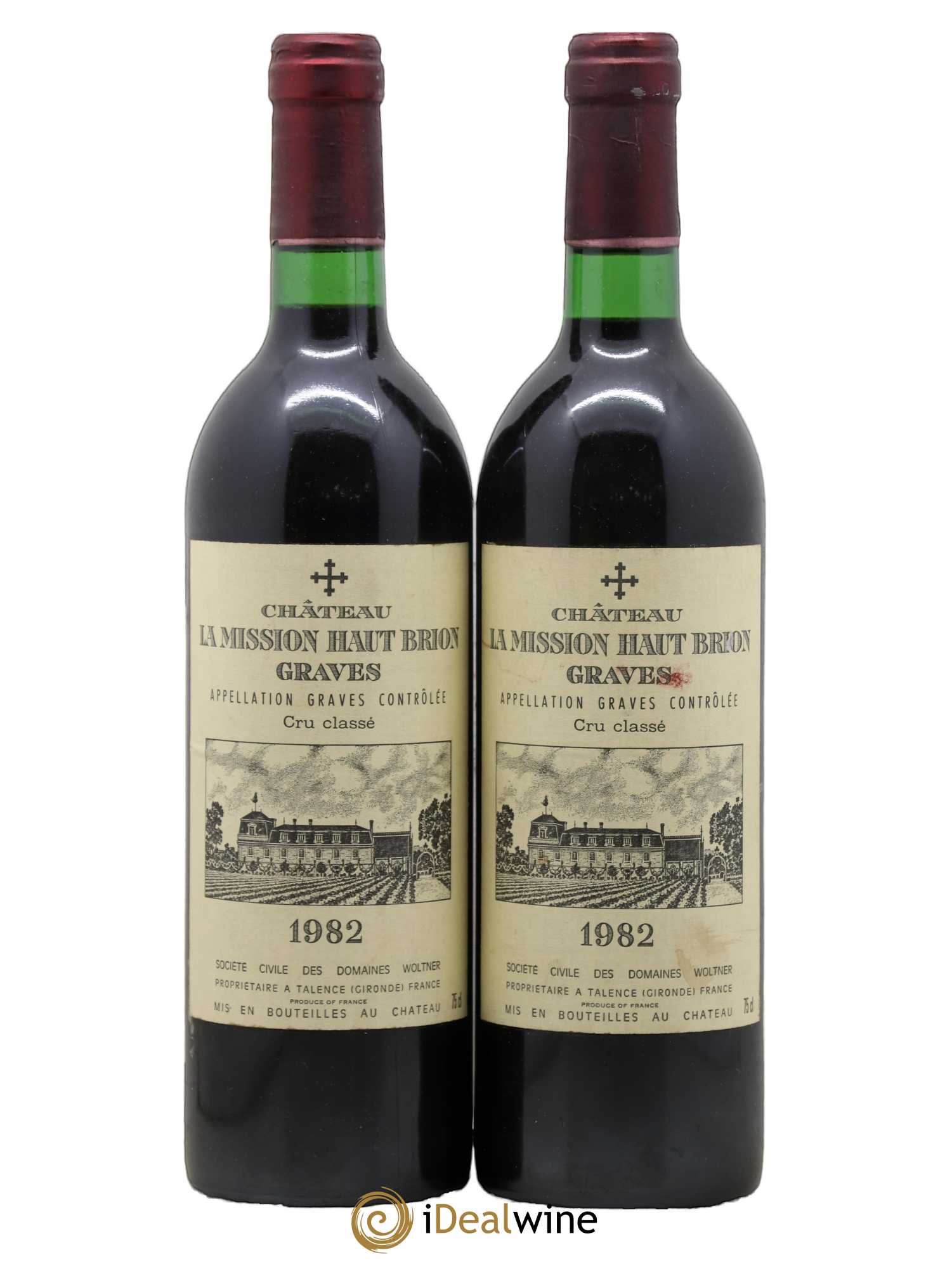 Château la Mission Haut-Brion Cru Classé de Graves 1982 - Lot de 2 bouteilles - 0