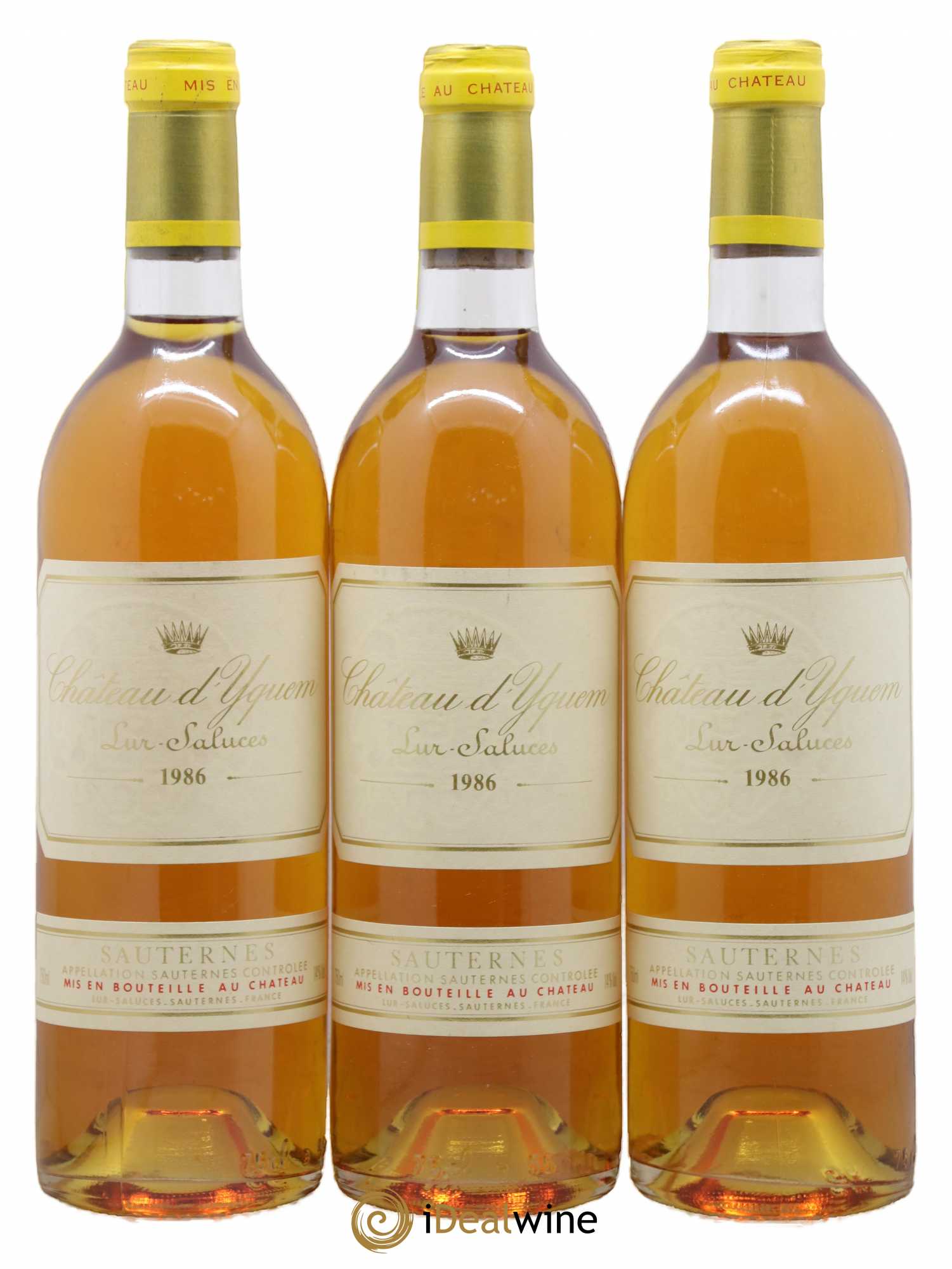Château d' Yquem 1er Cru Classé Supérieur 1986 - Lotto di 3 bottiglie - 0