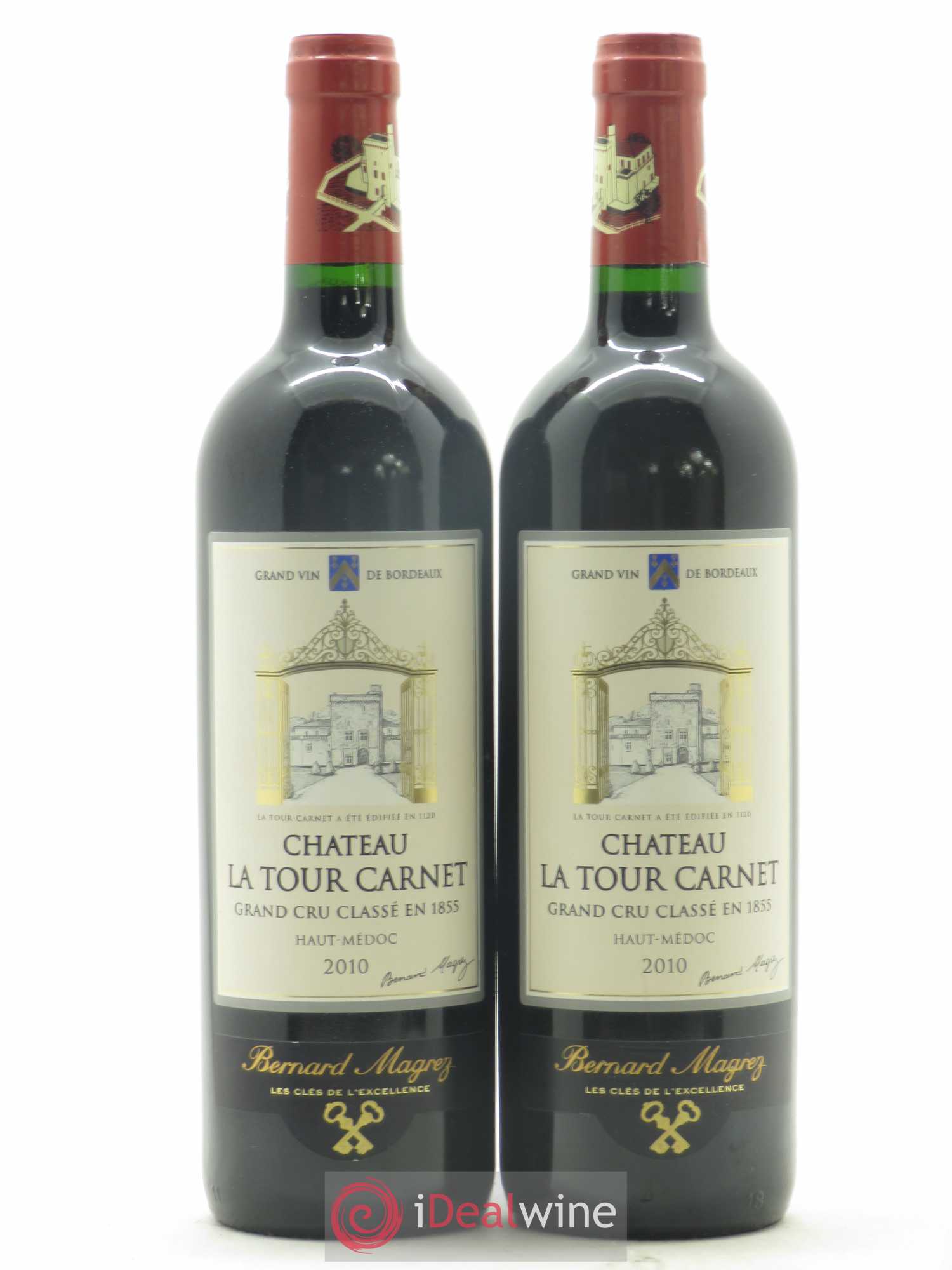 Château la Tour Carnet 4ème Grand Cru Classé 2010 - Lot de 2 bouteilles - 0