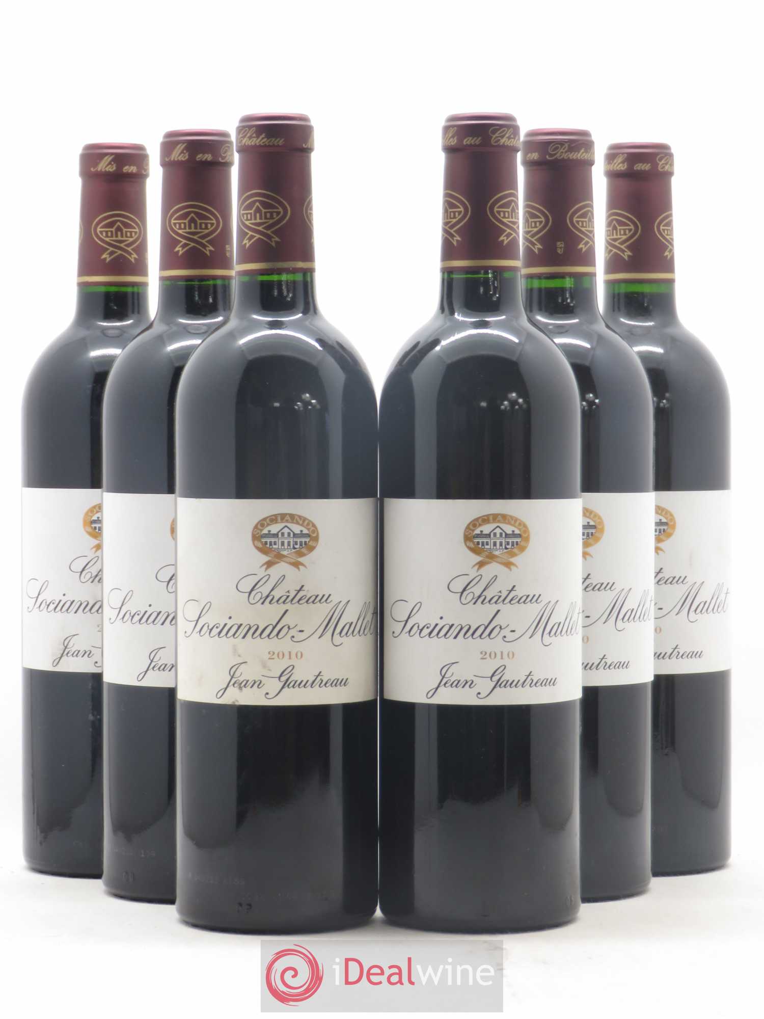 Château Sociando Mallet 2010 - Lot de 6 bouteilles - 0