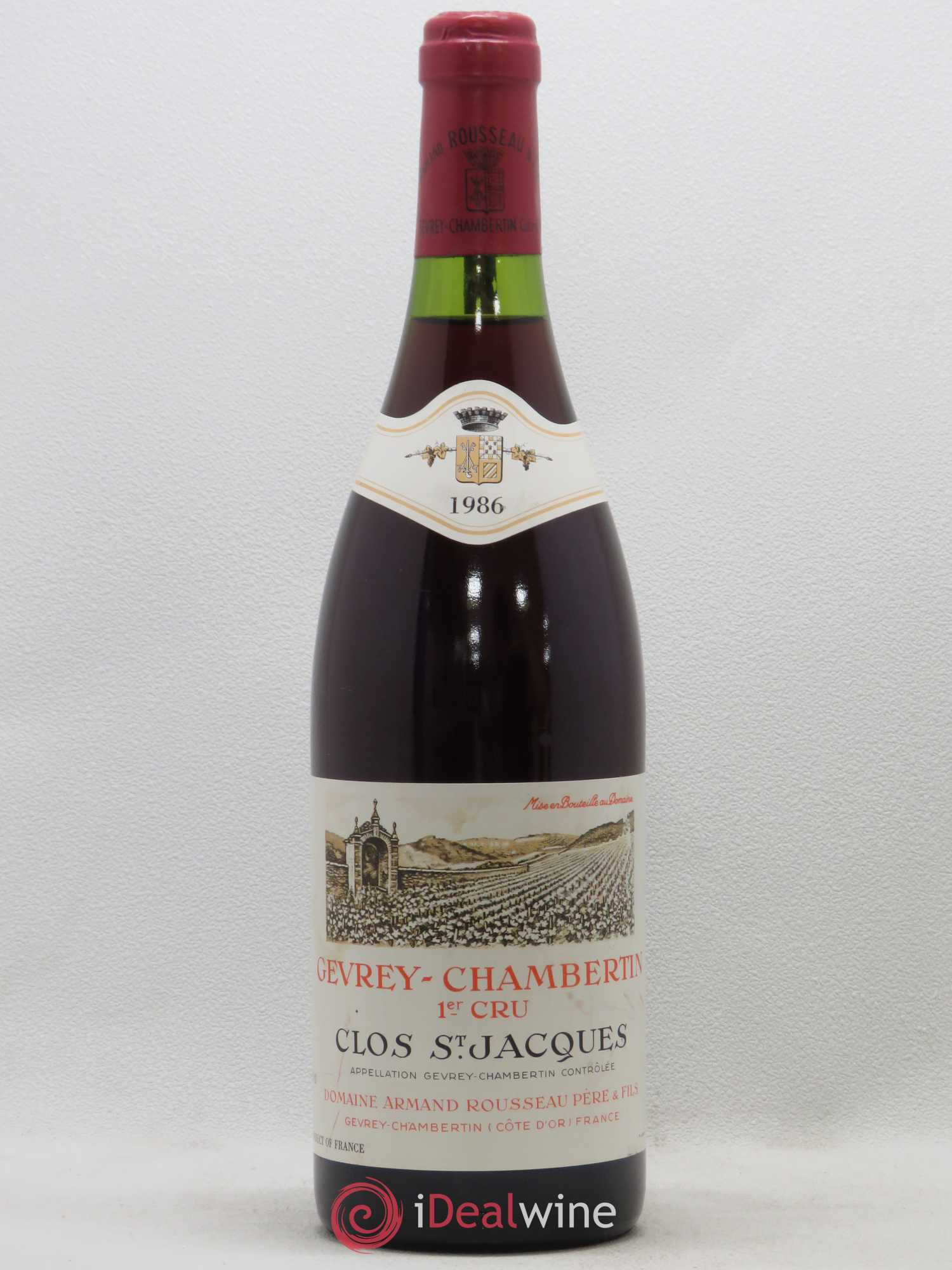 Gevrey-Chambertin 1er Cru Clos Saint-Jacques Armand Rousseau (Domaine) 1986 - Lot de 1 bouteille - 0