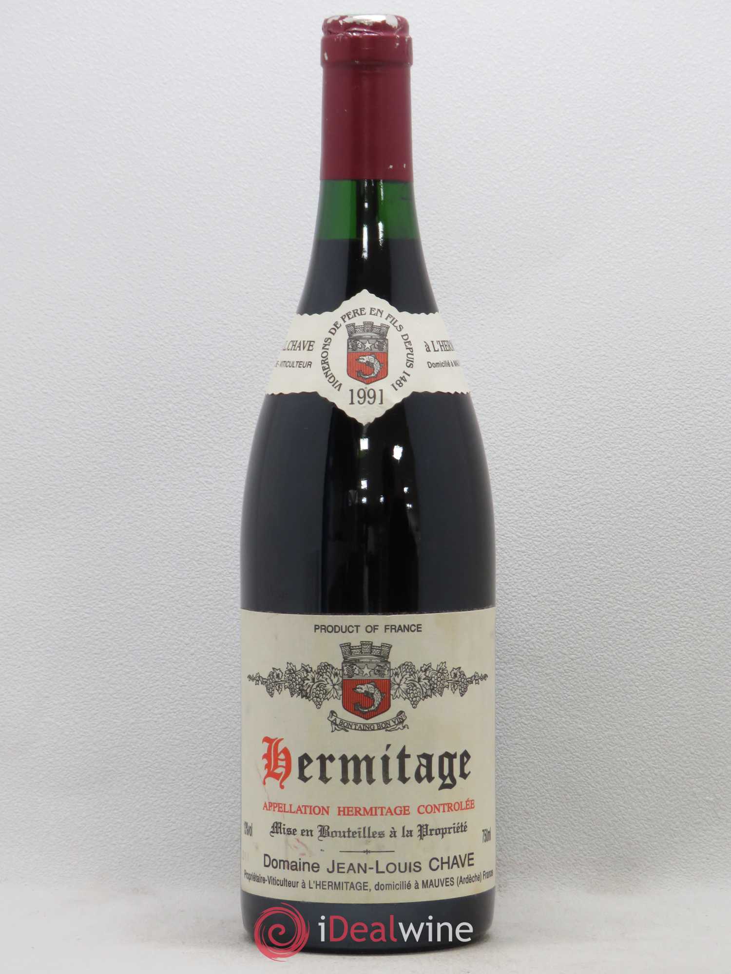 Hermitage Jean-Louis Chave 1991 - Lot de 1 bouteille - 0