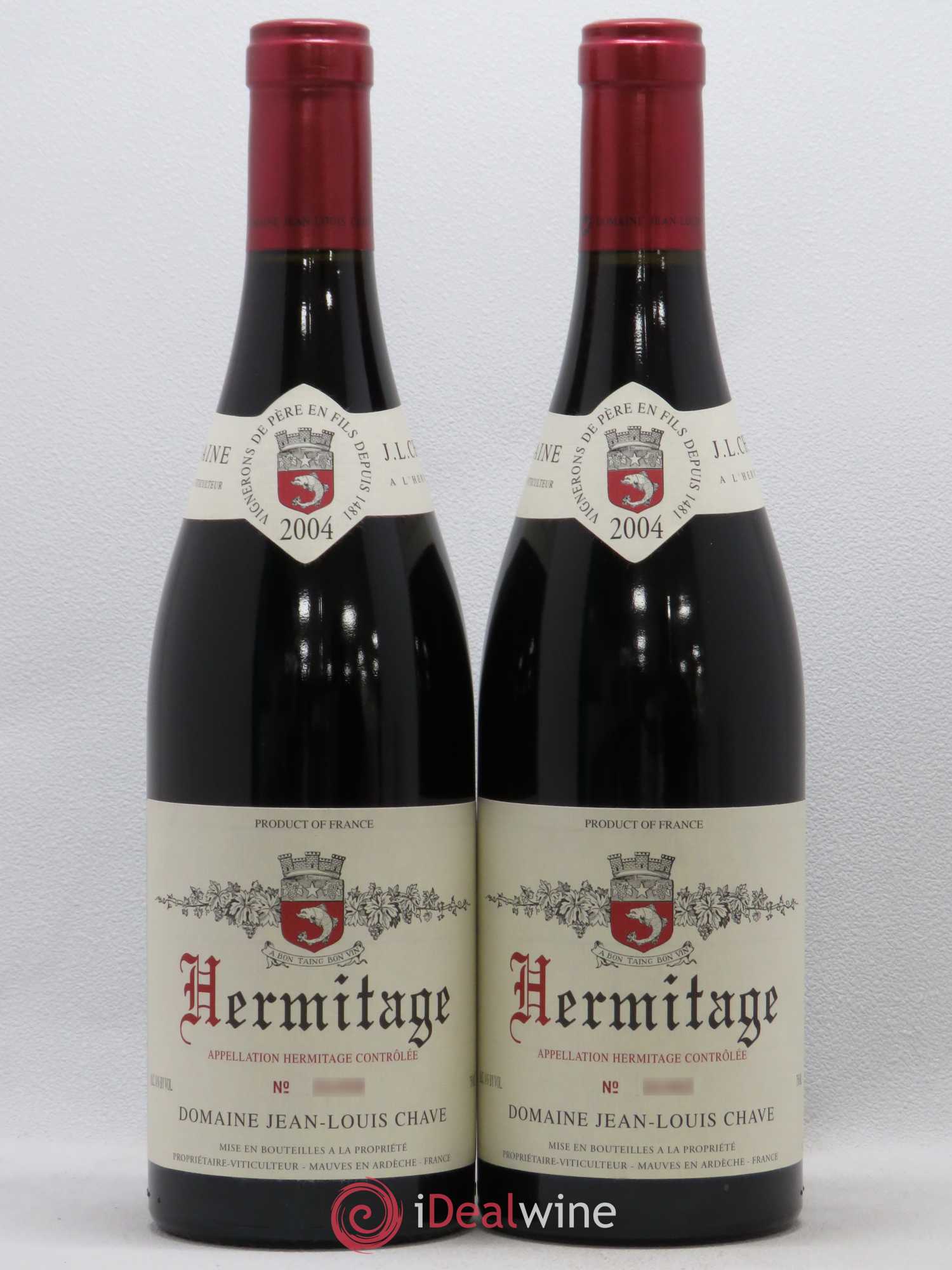 Hermitage Jean-Louis Chave 2004 - Lot de 2 bouteilles - 0