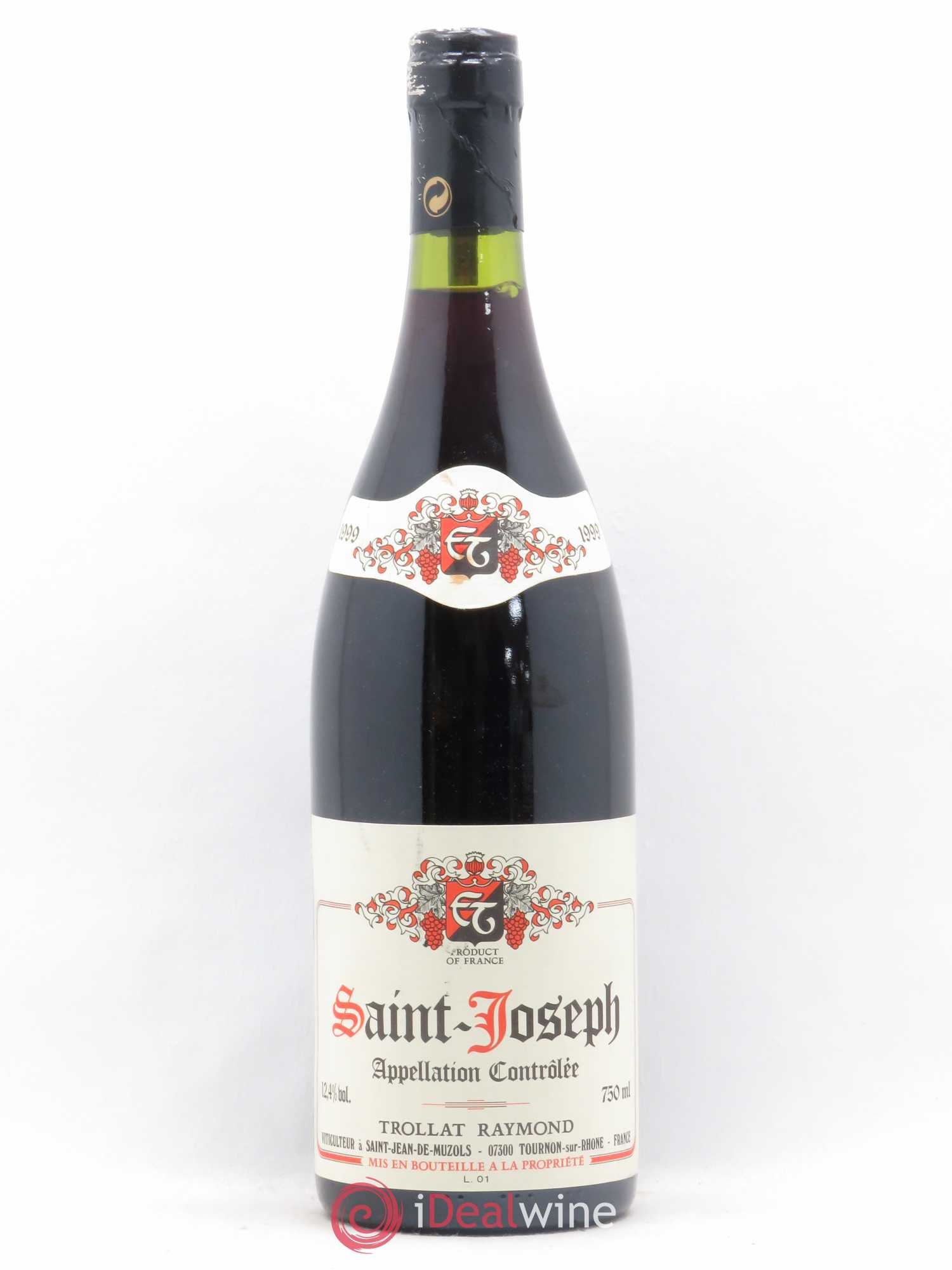 Saint-Joseph Raymond Trollat 1999 - Lot de 1 bouteille - 0