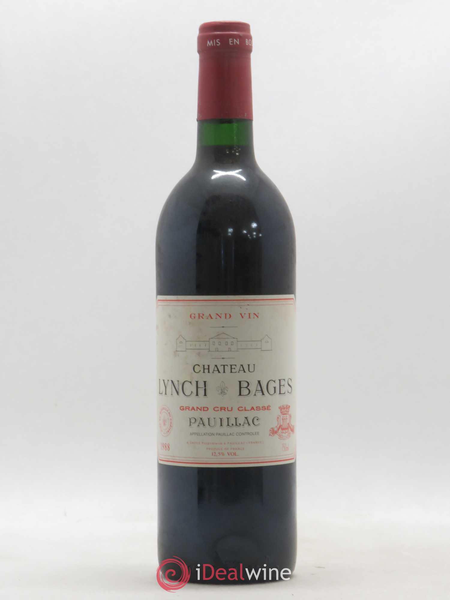 Château Lynch Bages 5ème Grand Cru Classé 1988 - Lot de 1 bouteille - 0