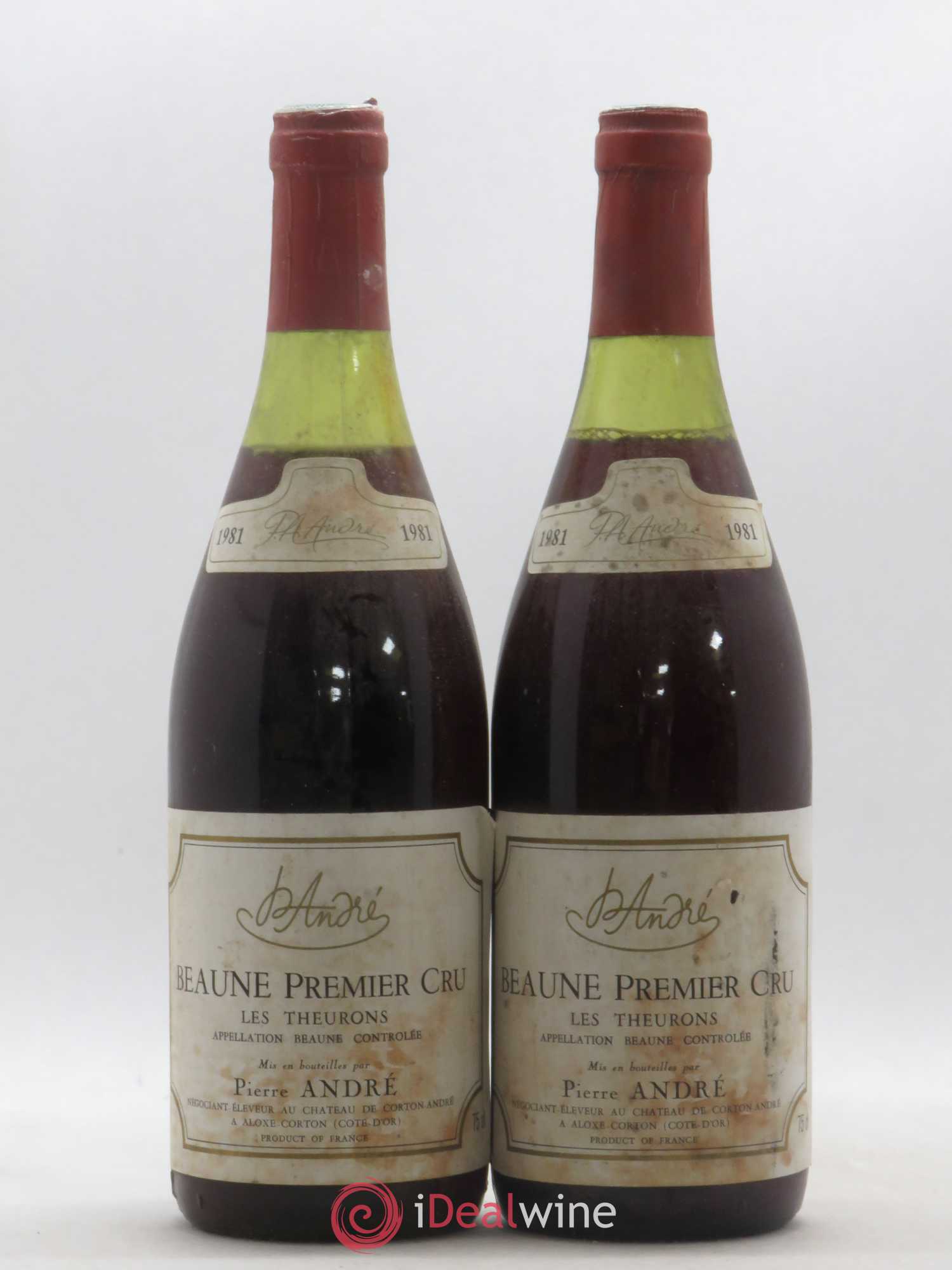 Beaune 1er Cru Les Theurons Pierre André 1981 - Posten von 2 Flaschen - 0