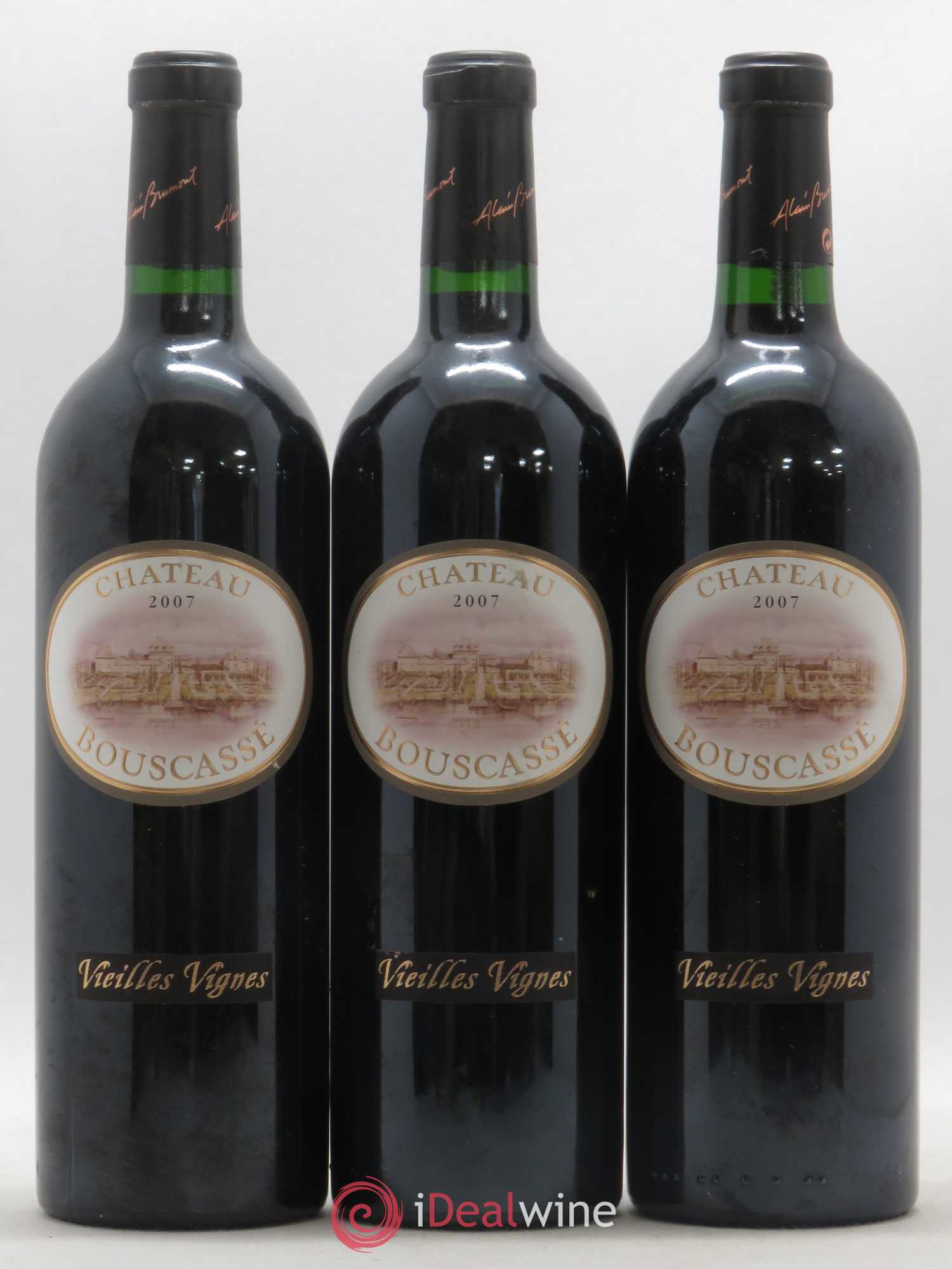 Madiran Vieilles Vignes Château Bouscassé - Alain Brumont 2007 - Lot de 3 bouteilles - 0