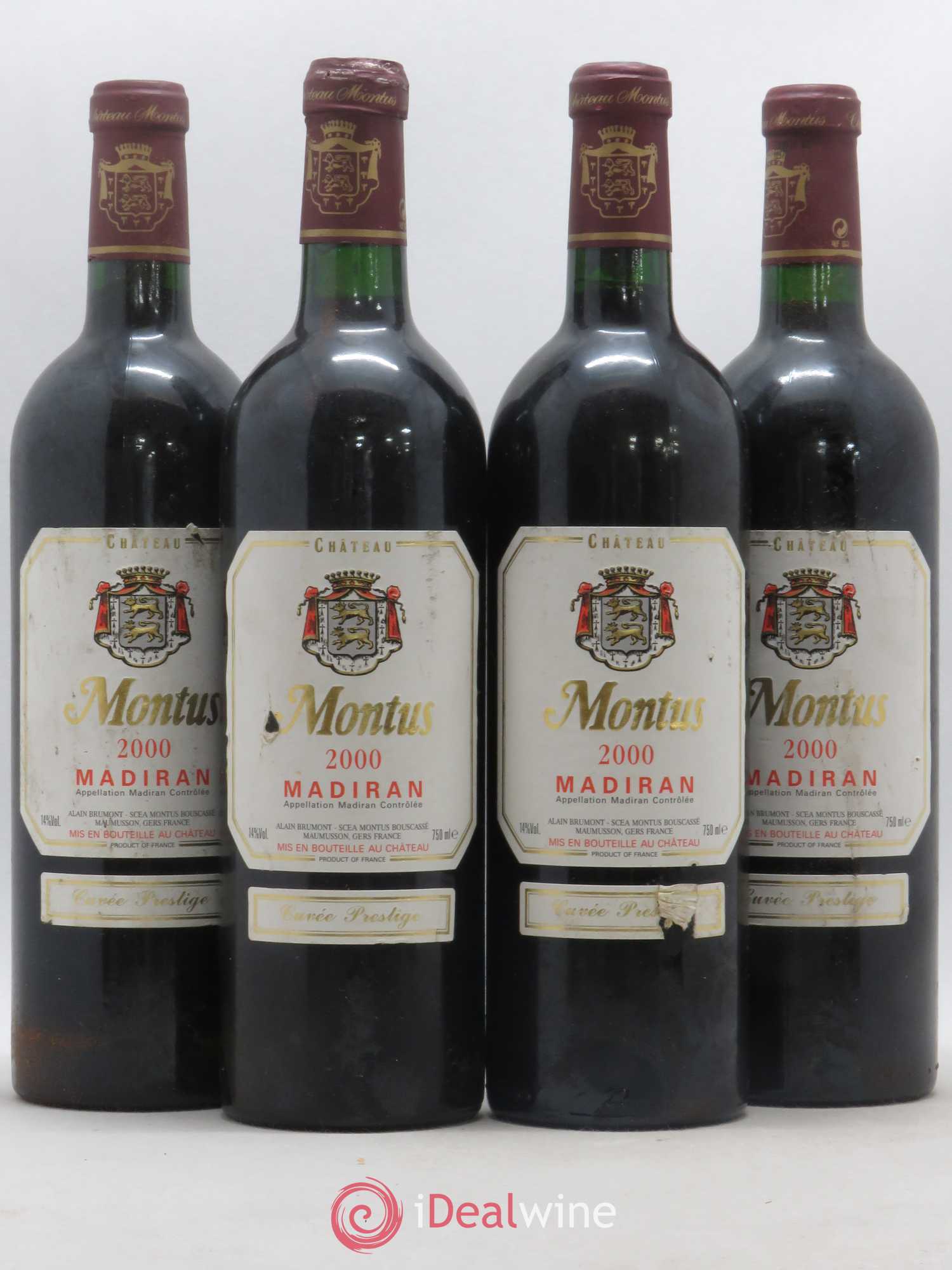 Madiran Château Montus-Prestige Alain Brumont 2000 - Lot de 4 bouteilles - 0
